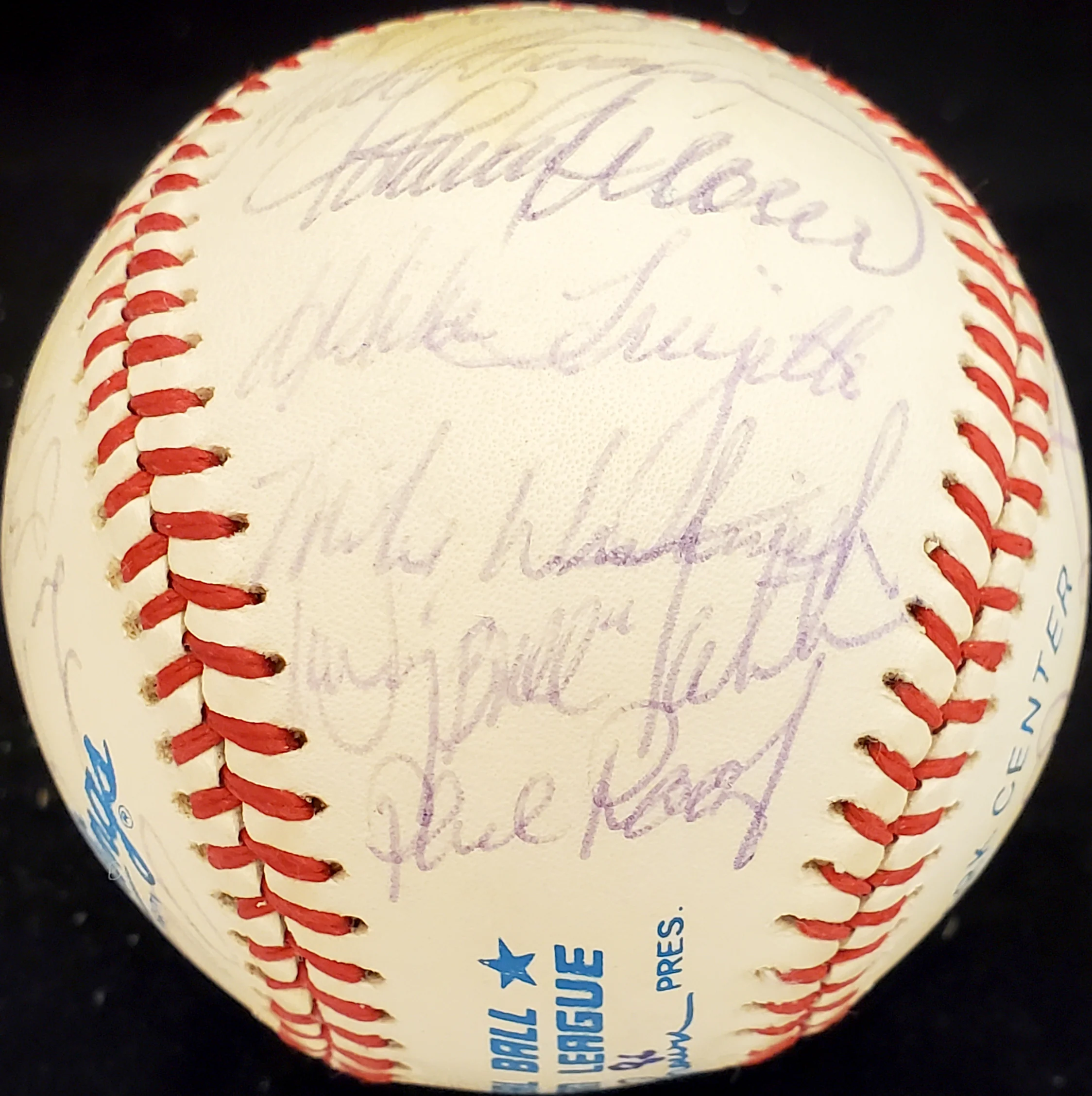 1986 Seattle Mariners Autographed Official AL Baseball With 25 Total Signatures Including Dick Williams SKU #192484 - Image 4
