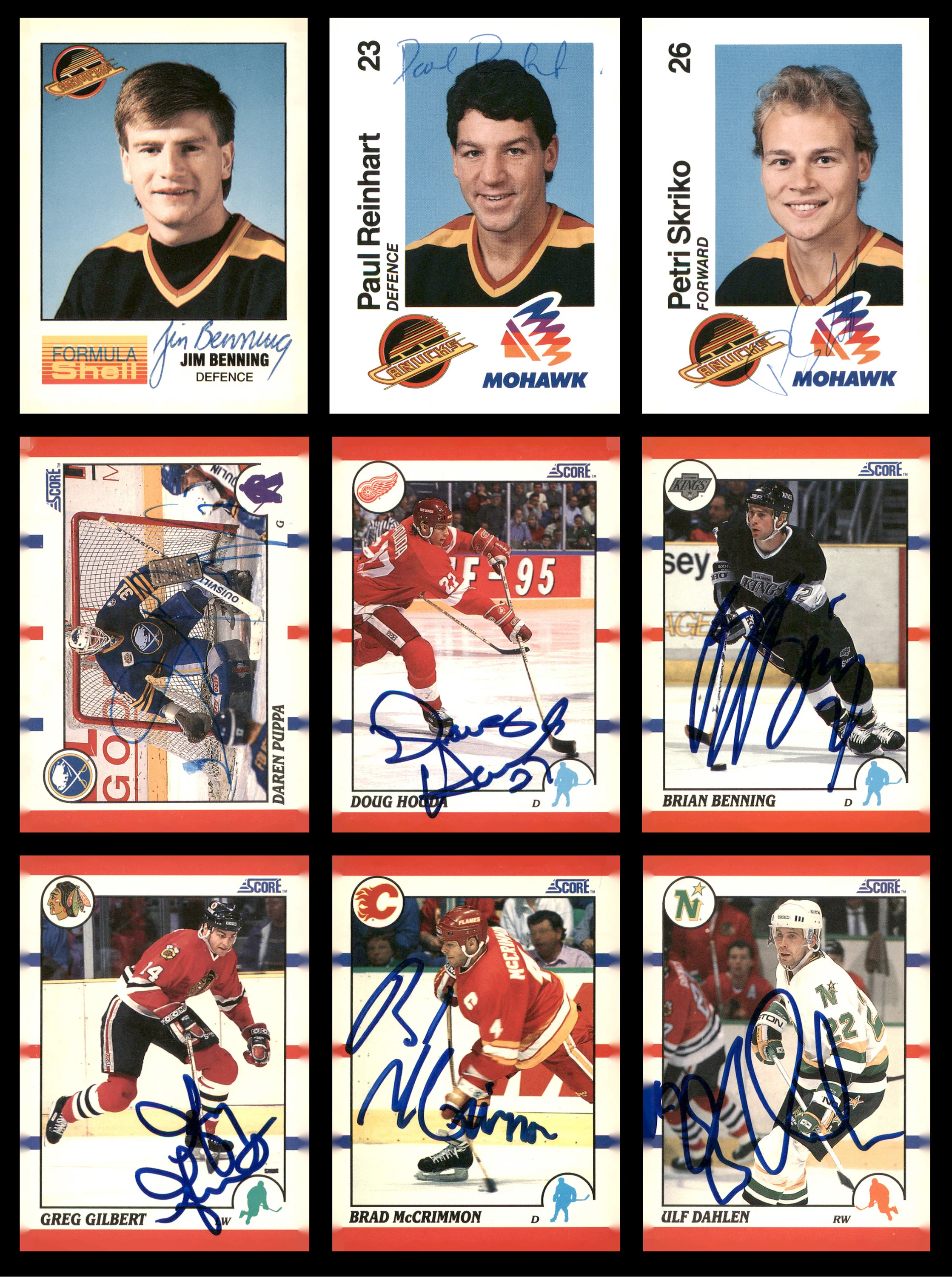 1987-1993 Hockey Autographed Cards (100 Count Lot) SKU #257850