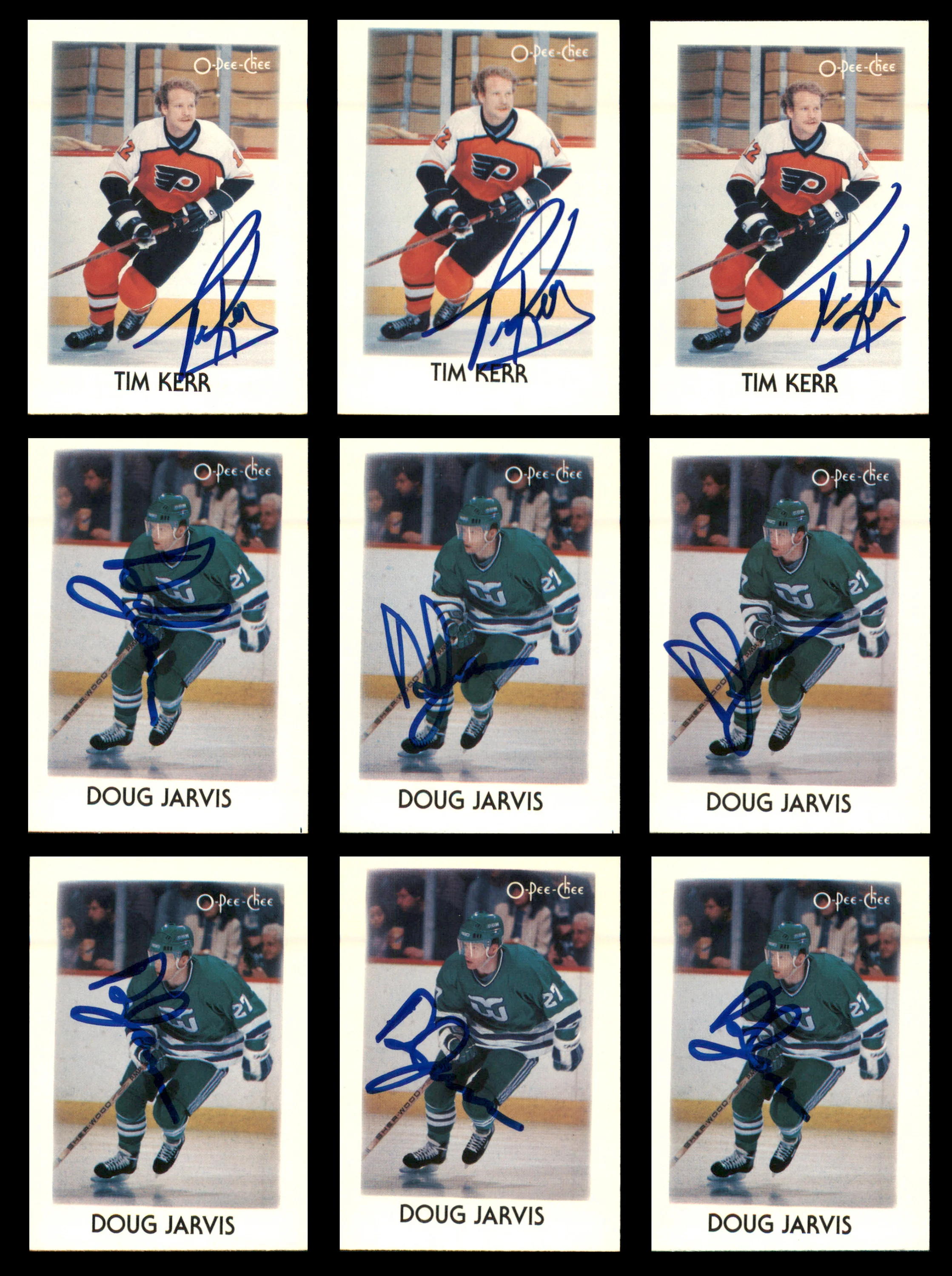 1987-88 O-Pee-Chee Mini's Hockey Autographed Cards (57 Count Lot) SKU #257916 - Image 4