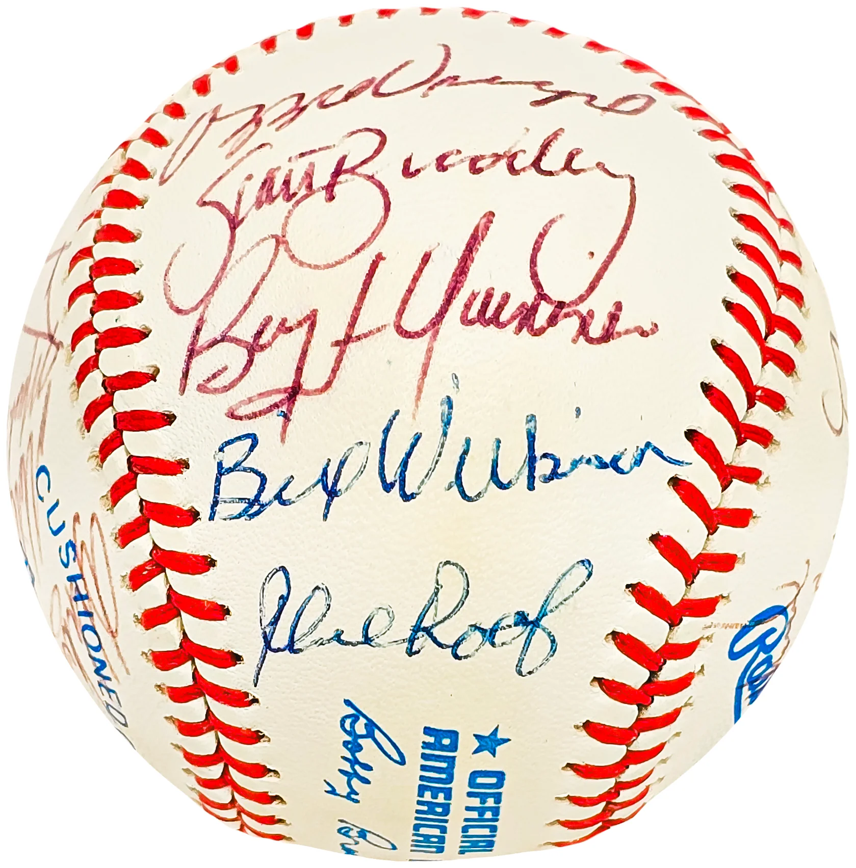 1987 Seattle Mariners Team Signed Autographed Official AL Baseball With 19 Signatures SKU #220705 - Image 4