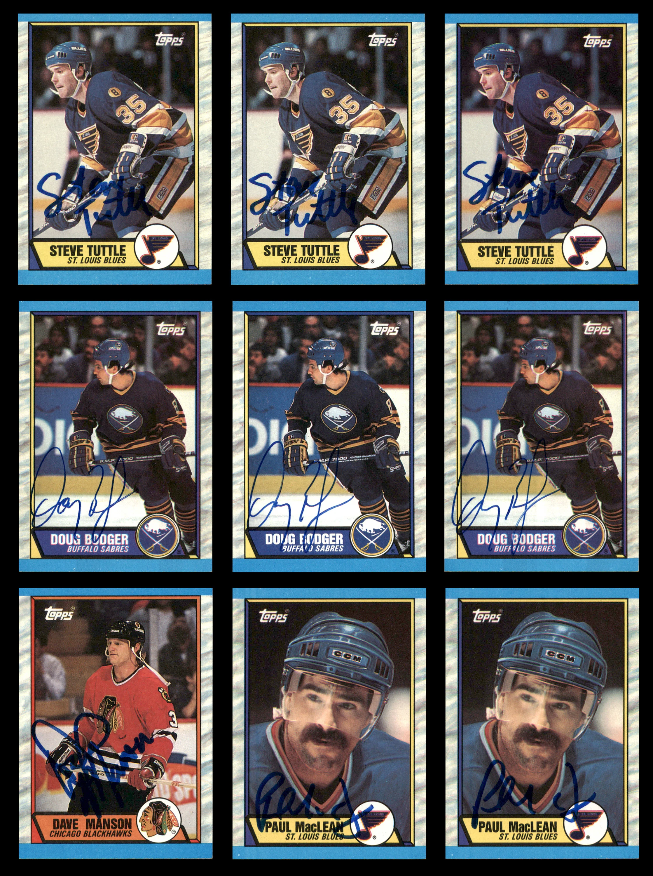 1989-90 Topps Hockey Autographed Cards (56 Count Lot) SKU #257869 - Image 2