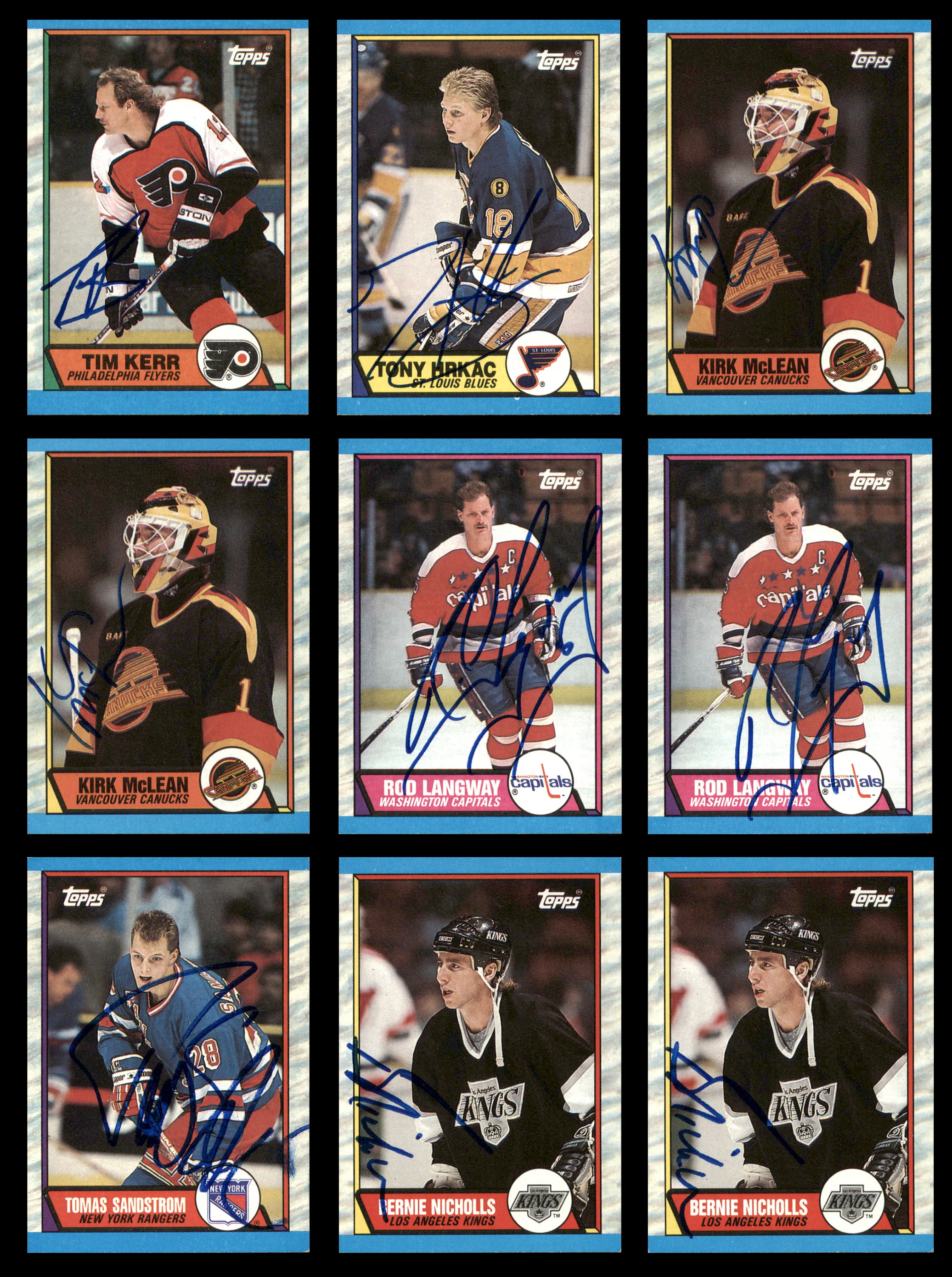 1989-90 Topps Hockey Autographed Cards (56 Count Lot) SKU #257869 - Image 4