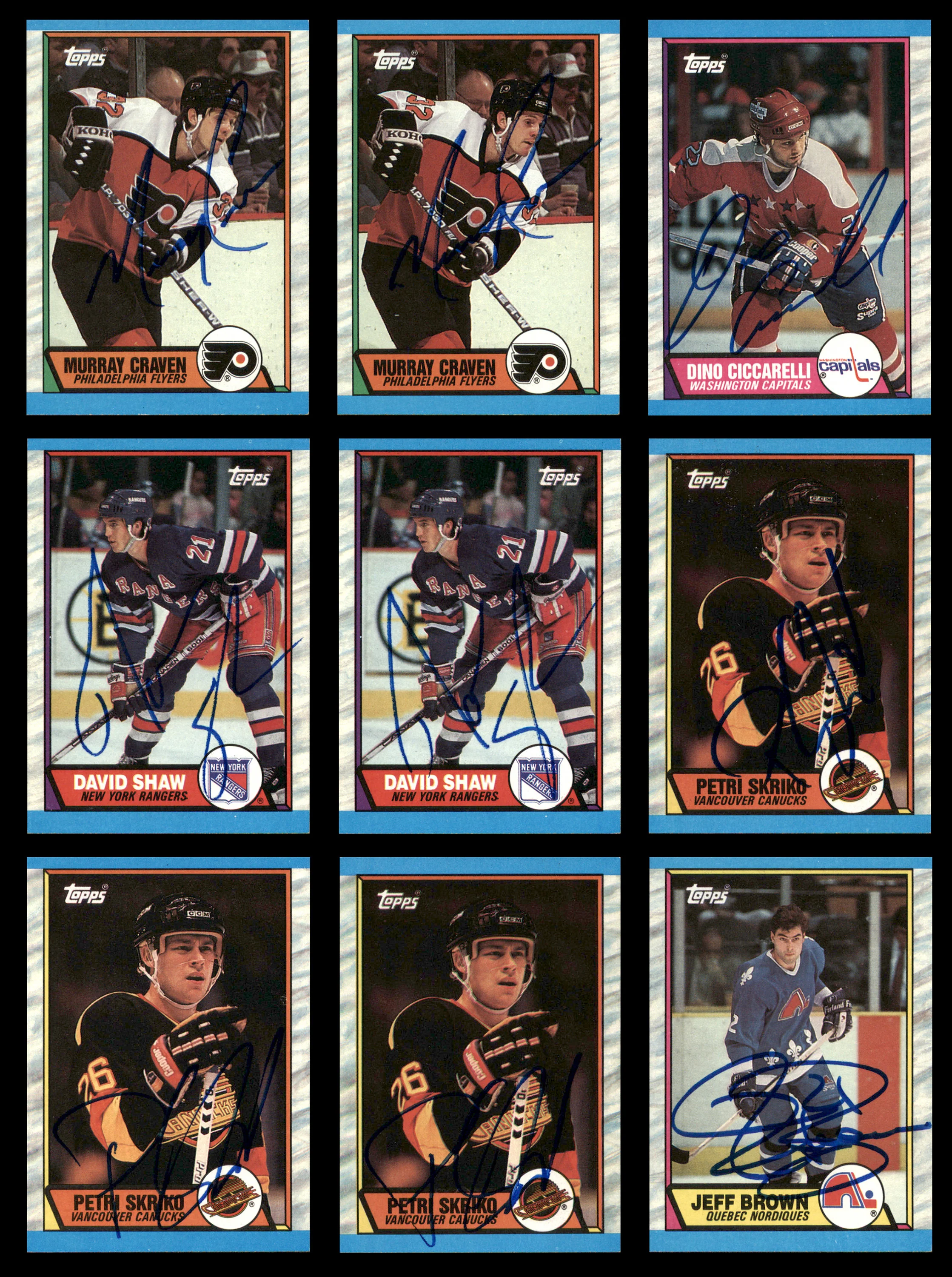 1989-90 Topps Hockey Autographed Cards (56 Count Lot) SKU #257869 - Image 5