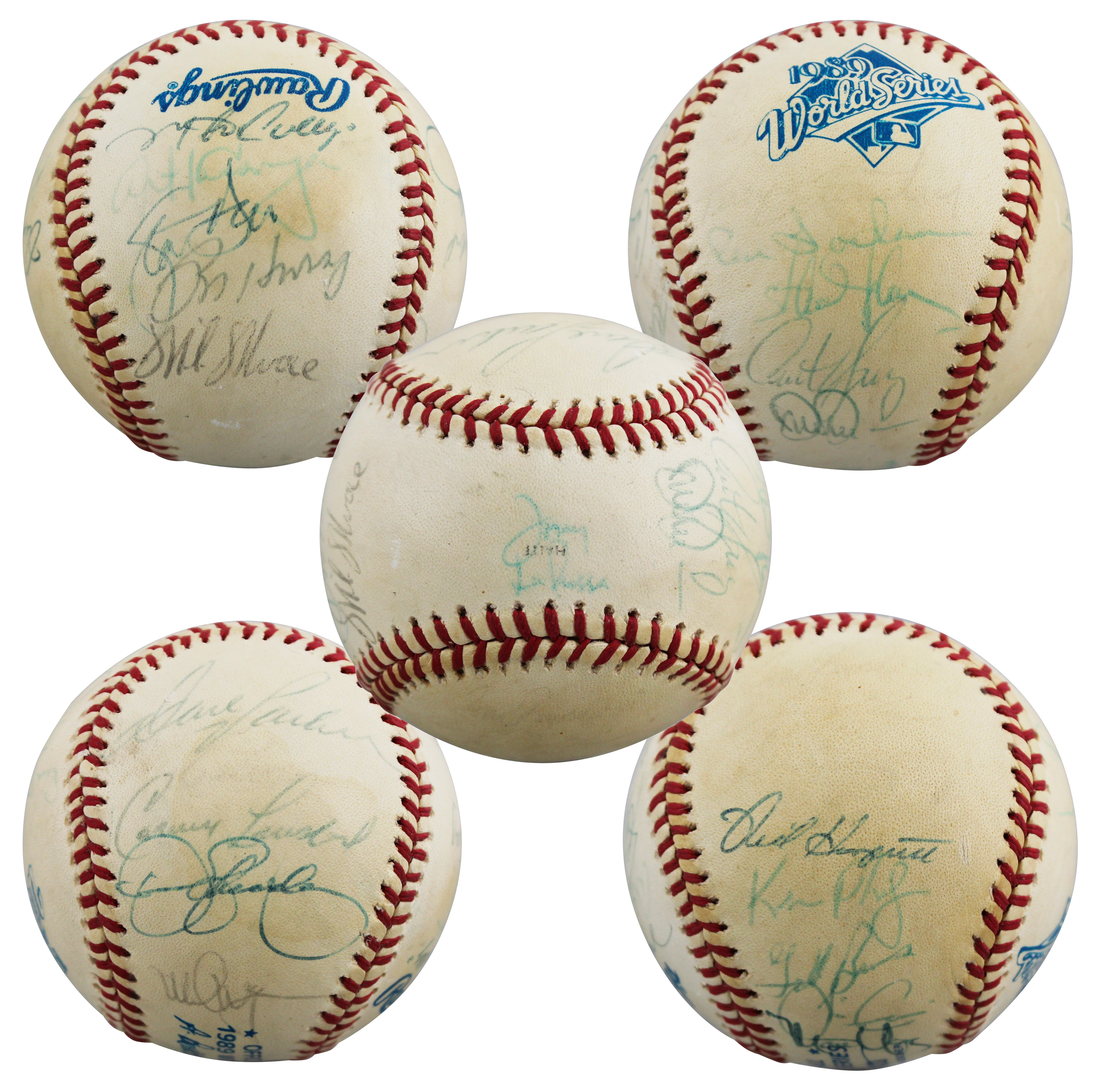 1989 Athletics (26) LaRussa, Parker, Eckersley +23 Signed Baseball BAS #AE64196 - Image 2