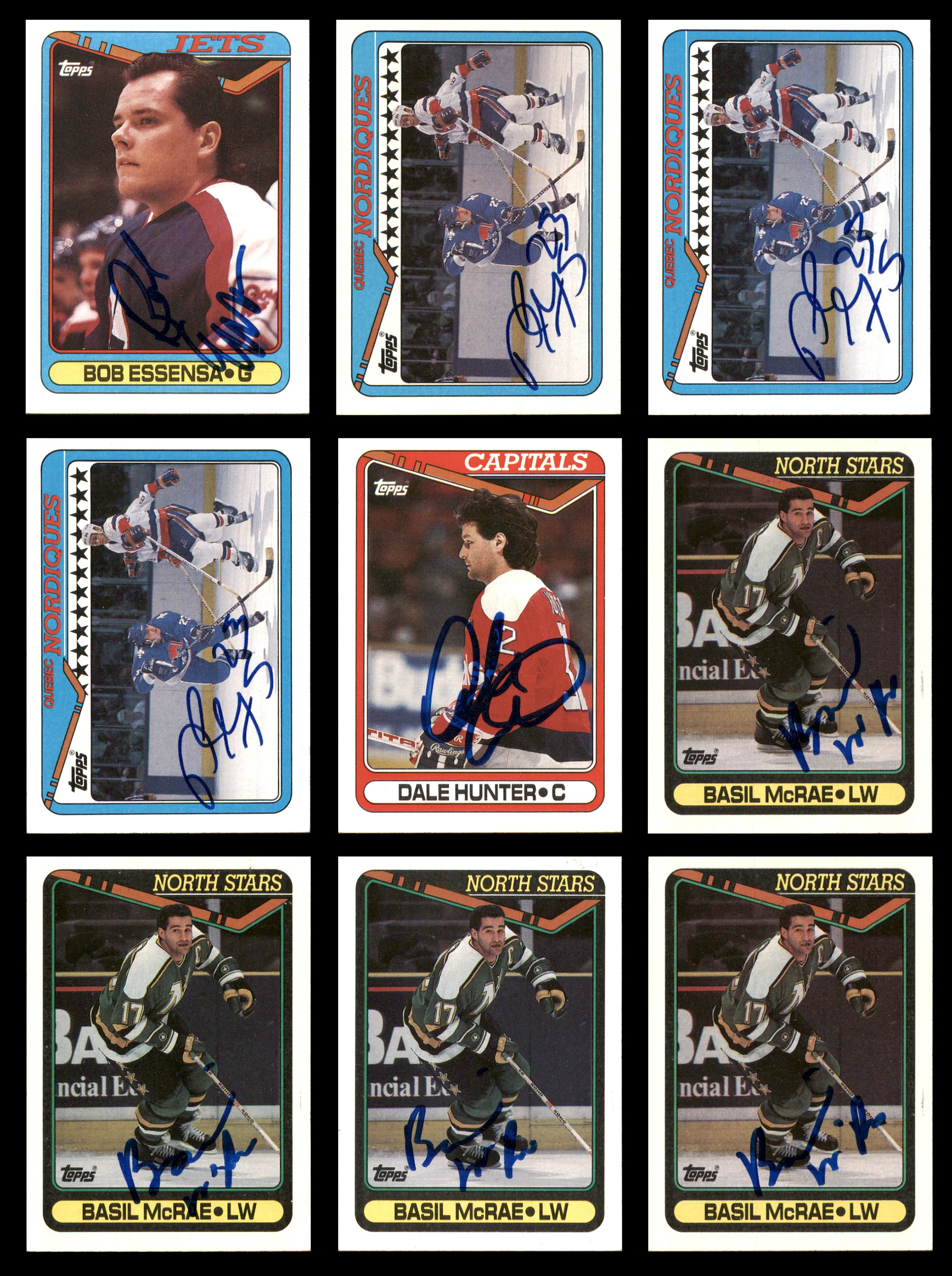 1990-91 Topps Hockey Autographed Cards (74 Count Lot) SKU #257892 - Image 3