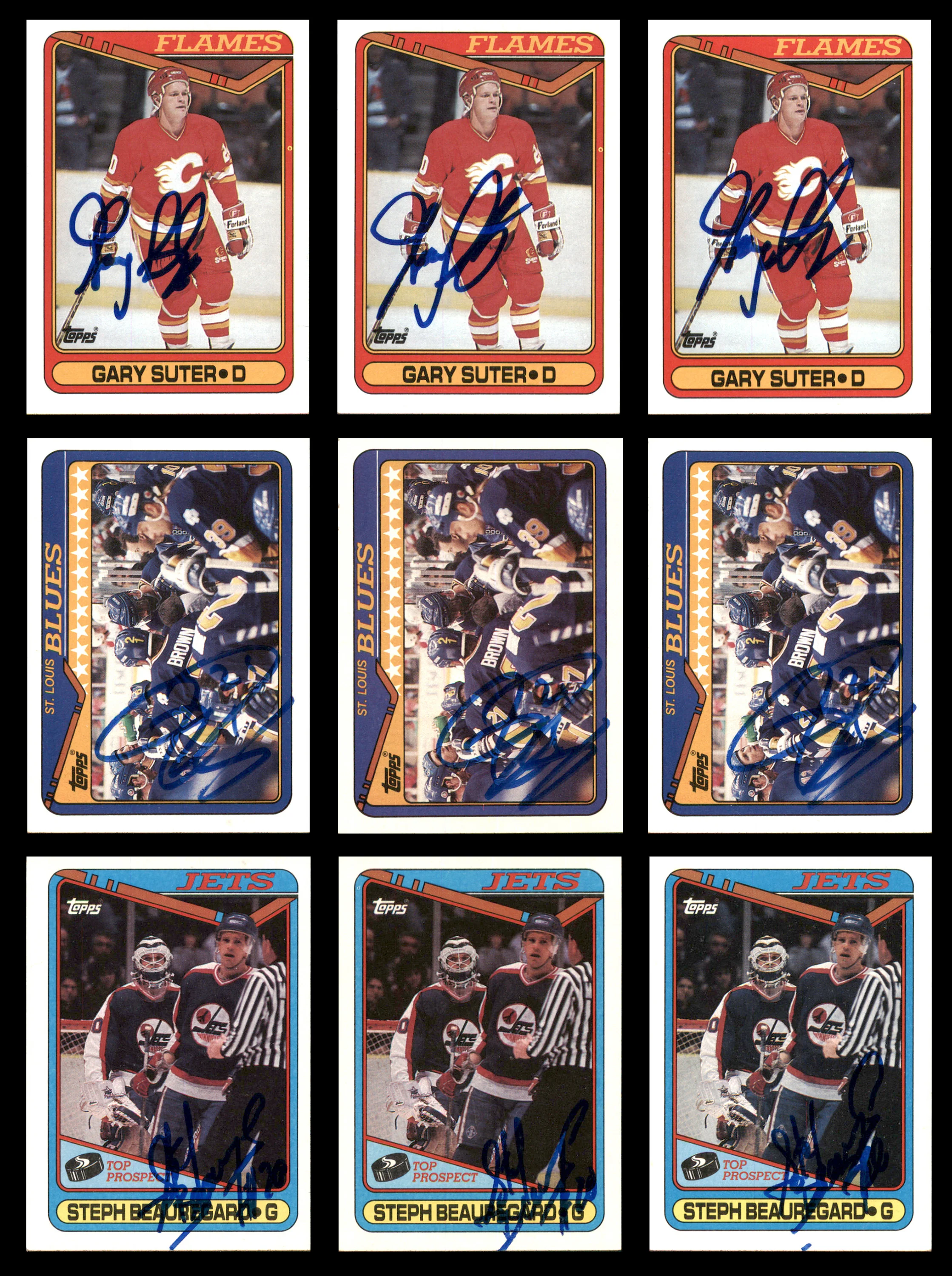 1990-91 Topps Hockey Autographed Cards (74 Count Lot) SKU #257892 - Image 5