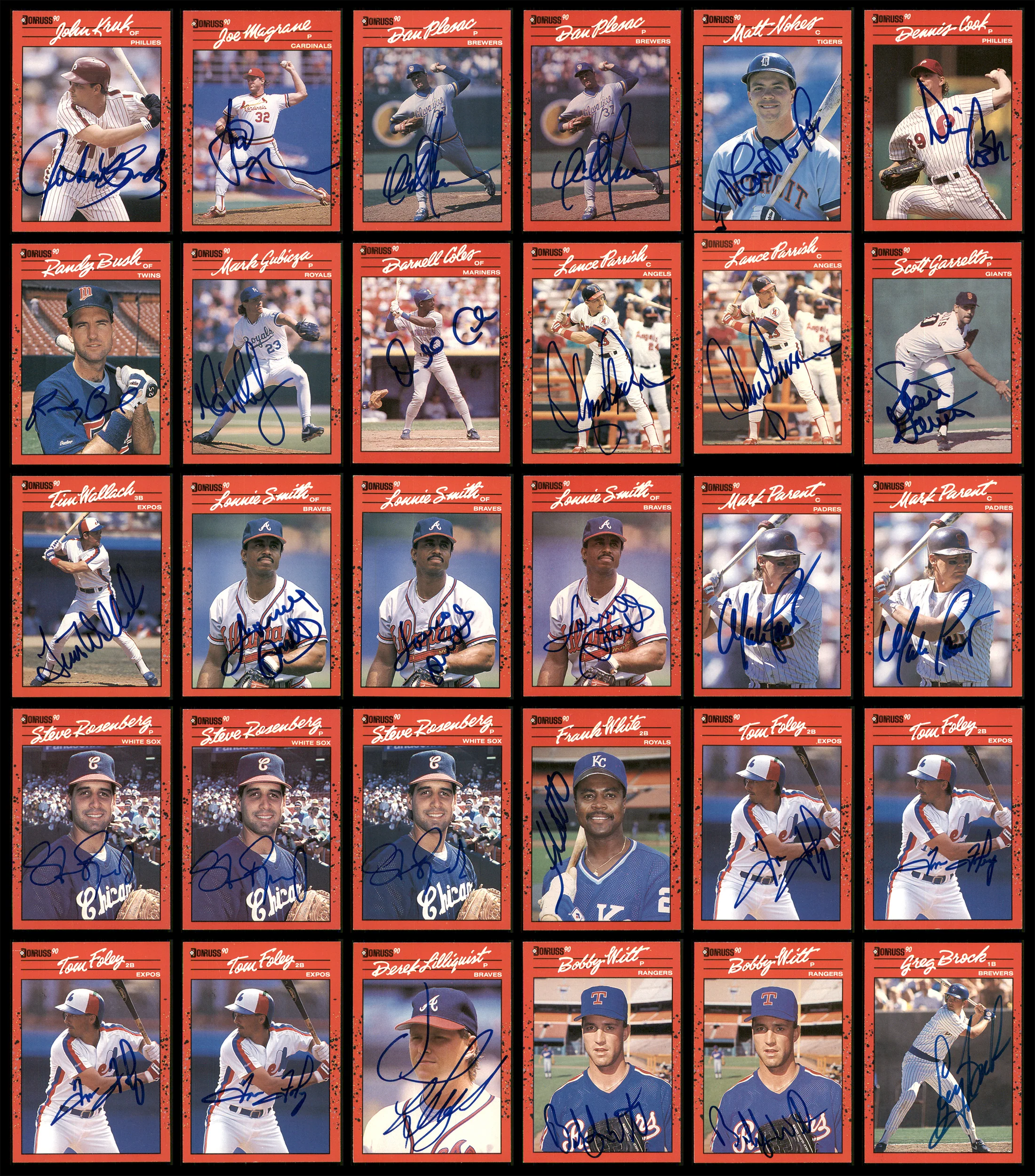 1990 Donruss Baseball Autographed Cards Lot Of 235 SKU #185582 - Image 2
