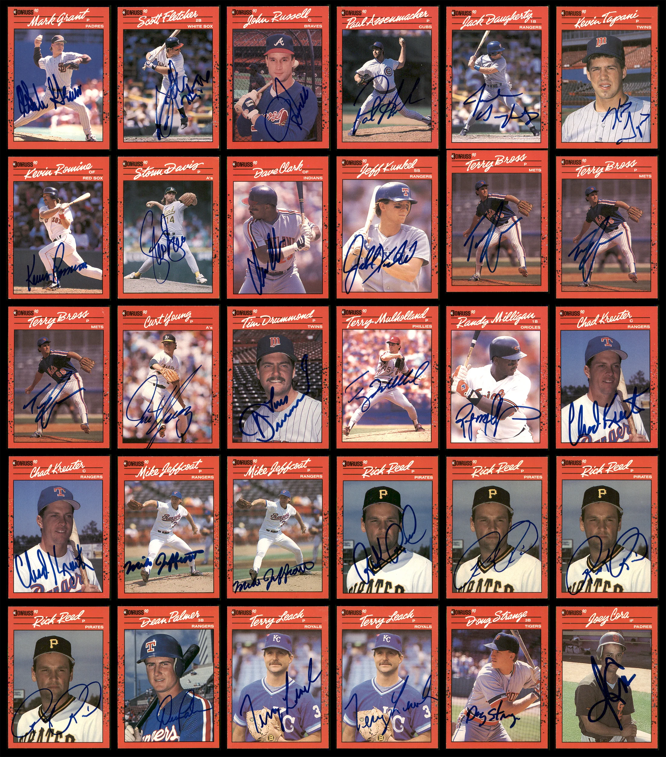 1990 Donruss Baseball Autographed Cards Lot Of 235 SKU #185582 - Image 5