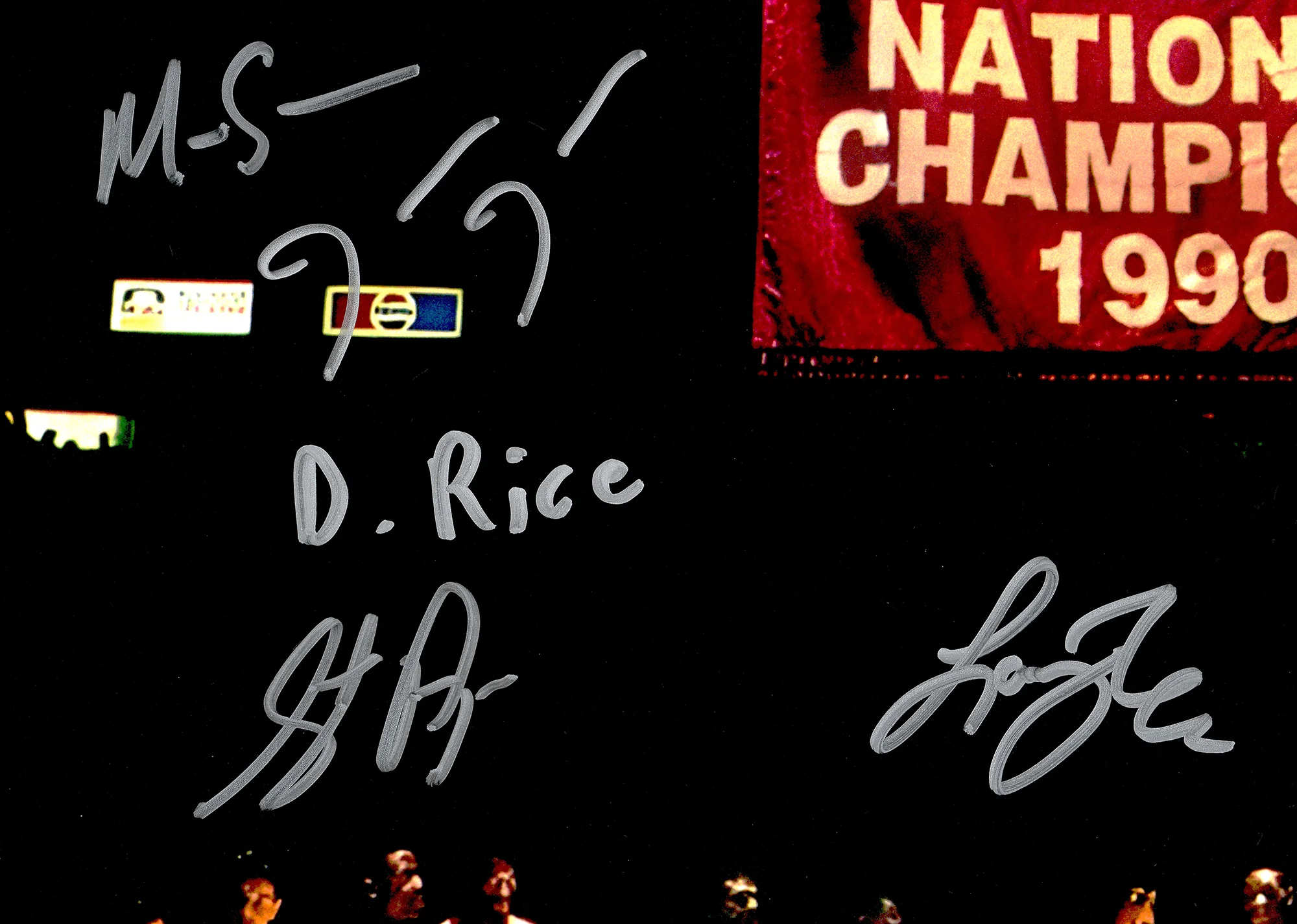 1990 NCAA Champions UNLV Runnin Rebels Autographed 16x20 Photo With 13 Signatures Including Larry Johnson Beckett BAS Witness Stock #233682 - Image 2