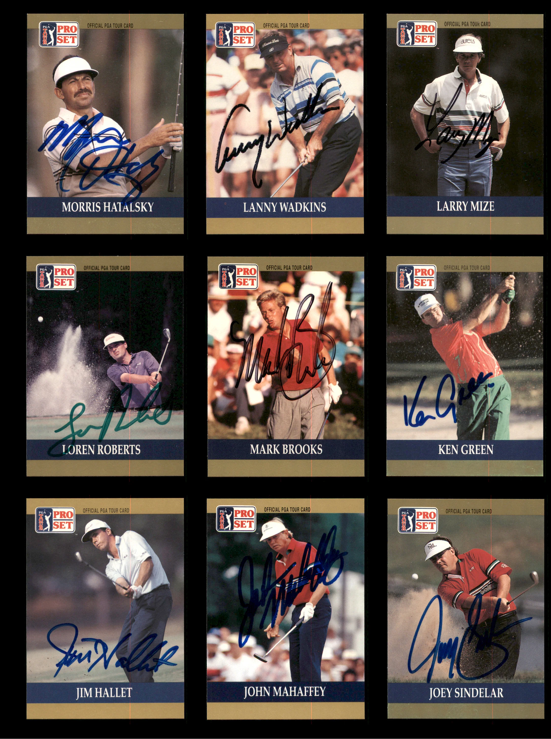 1990 Pro Set Golf Autographed Cards (39 Count Lot - All Different) SKU #257856 - Image 3