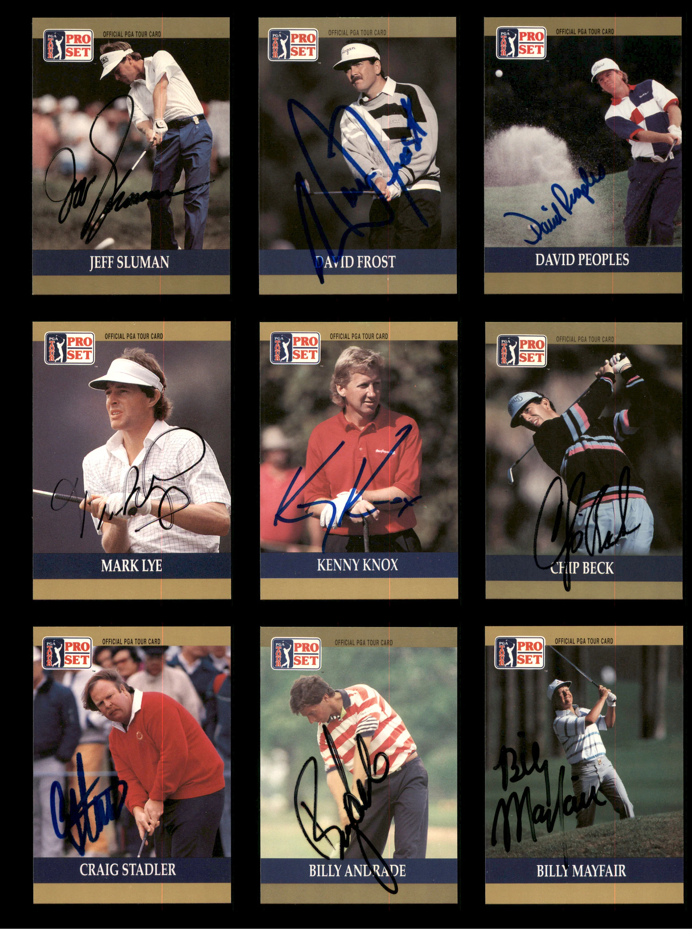 1990 Pro Set Golf Autographed Cards (39 Count Lot - All Different) SKU #257856 - Image 4