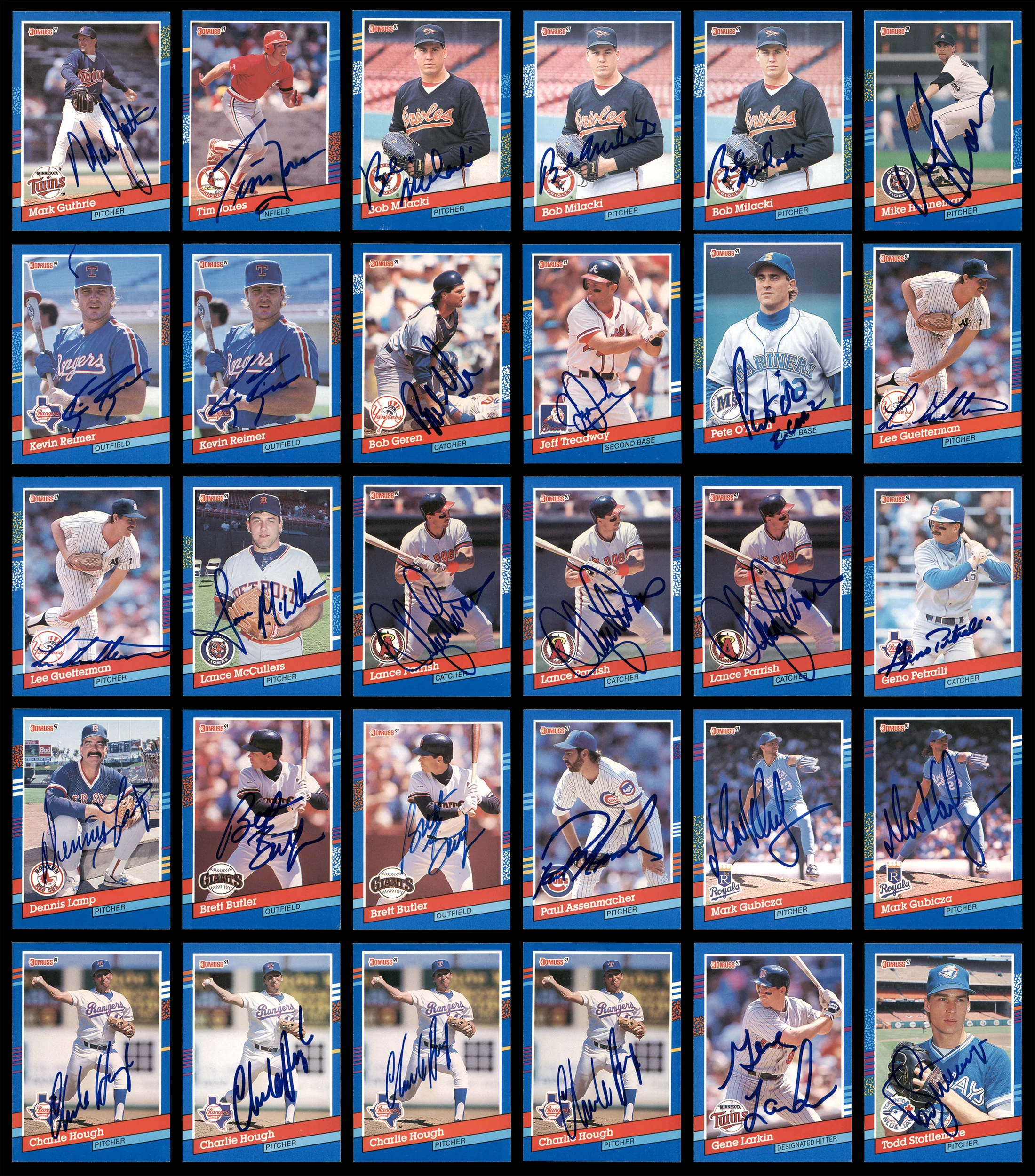1991 Donruss Baseball Autographed Cards Lot Of 318 SKU #185532 - Image 2