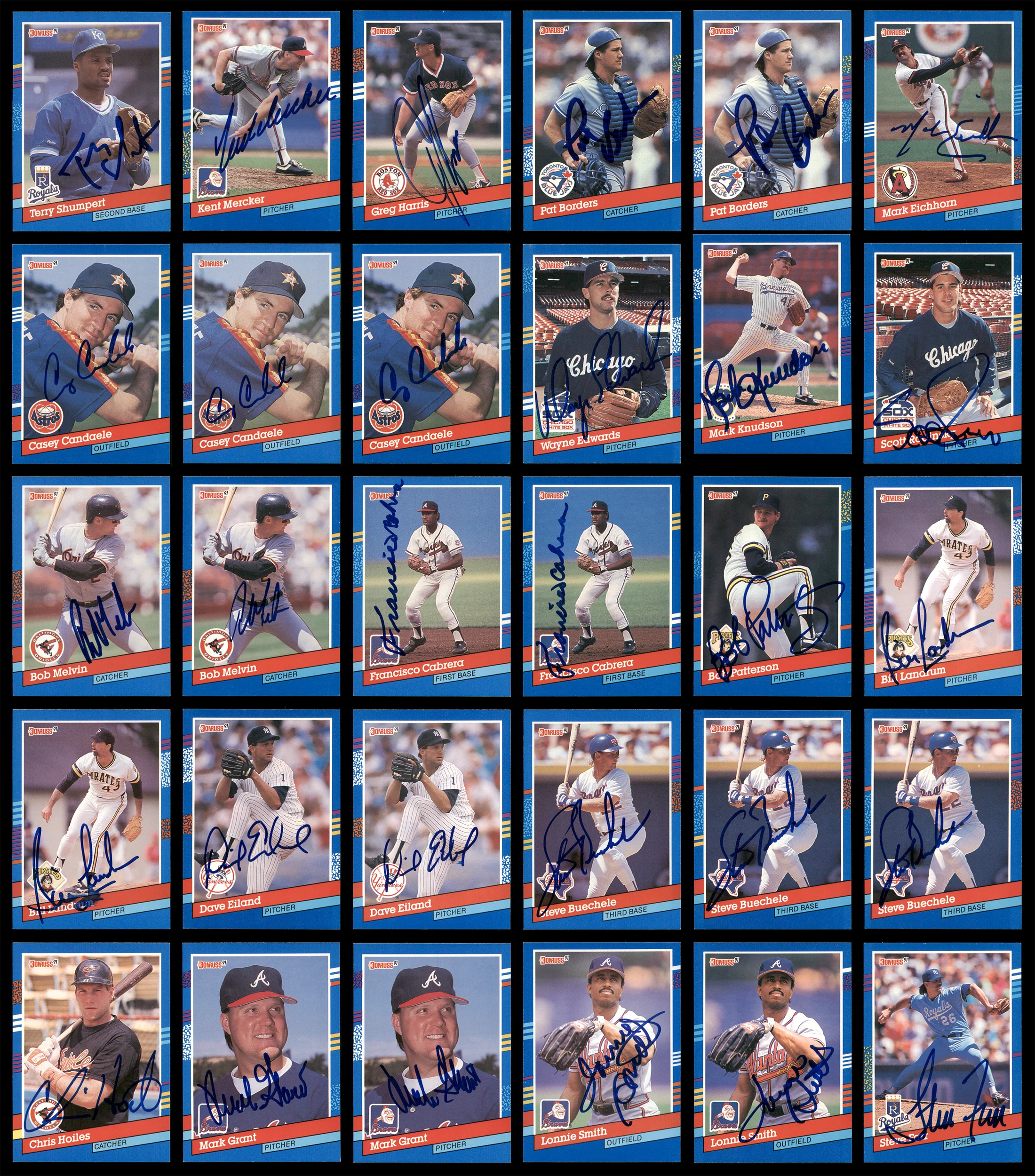 1991 Donruss Baseball Autographed Cards Lot Of 318 SKU #185532 - Image 5