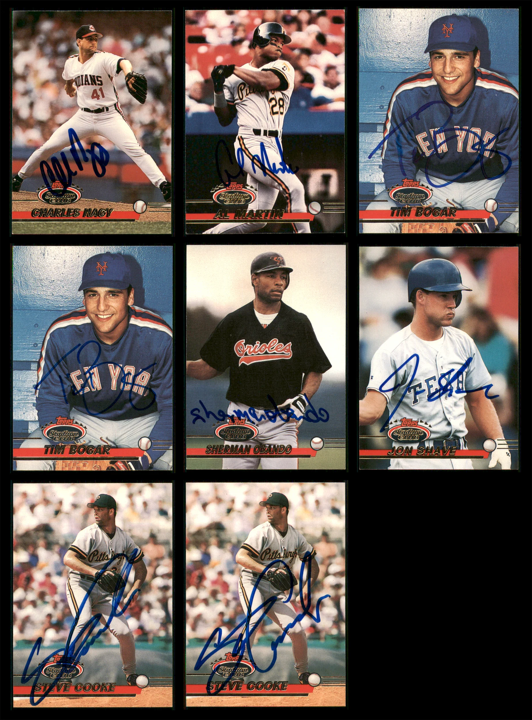 1993 Topps Stadium Club Baseball Autographed Cards Lot Of 35 SKU #185561 - Image 4