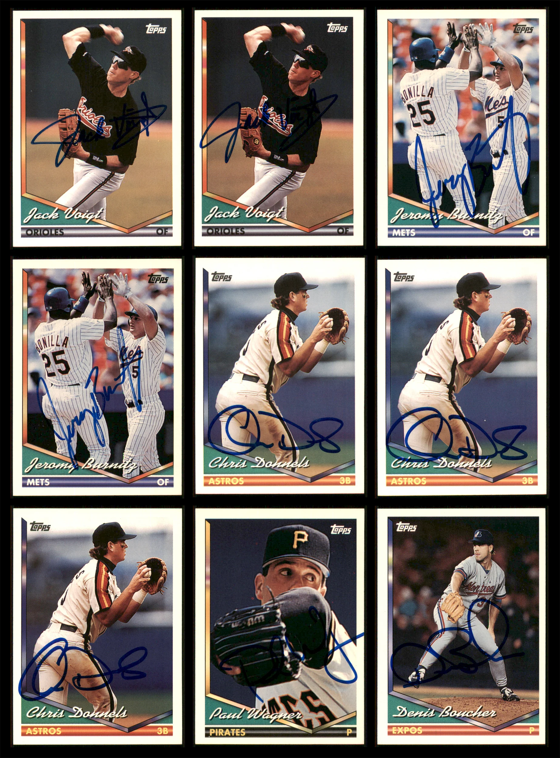1994 Topps Baseball Autographed Cards Lot Of 42 SKU #185558 - Image 3