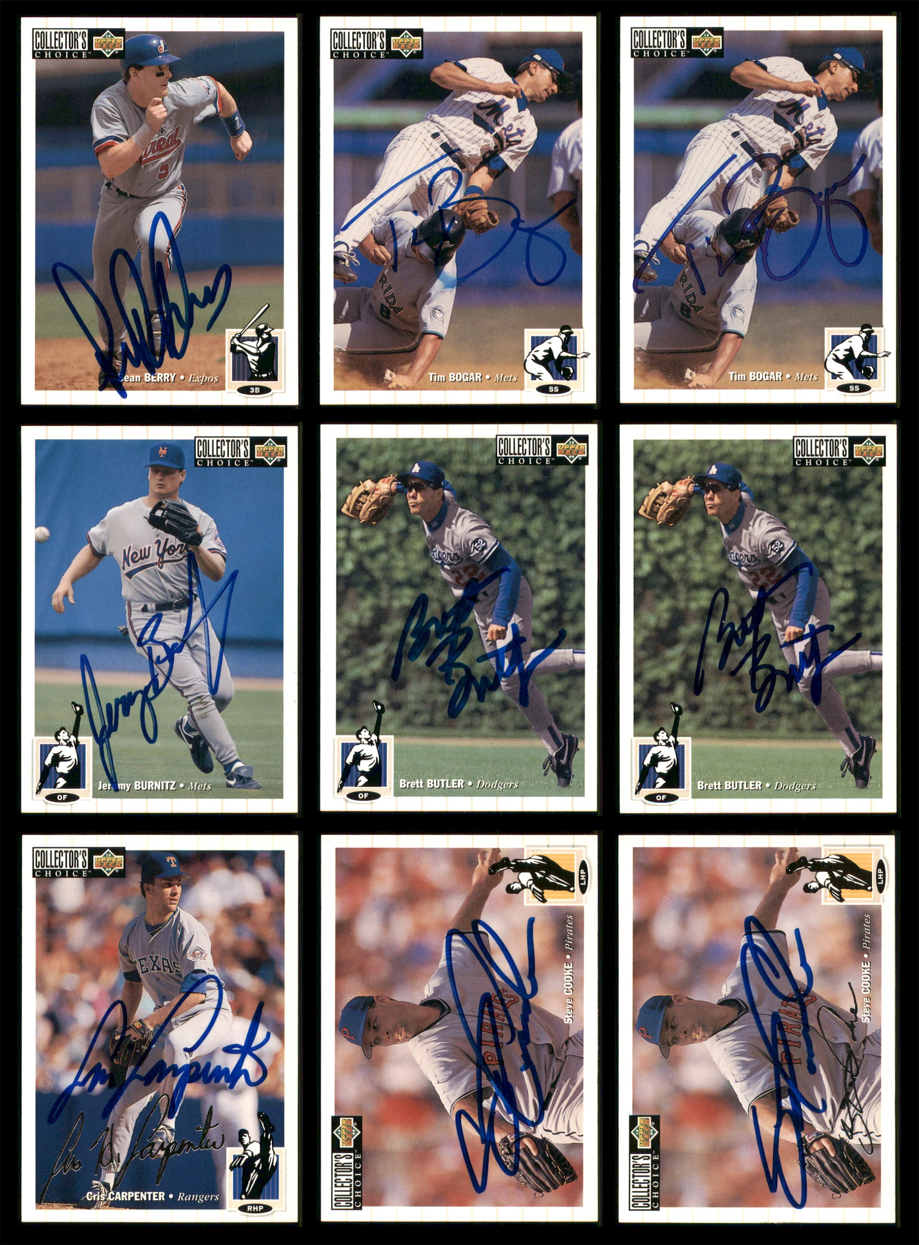1994 Upper Deck Collector's Choice Baseball Autographed Cards Lot Of 87 SKU #185576 - Image 3