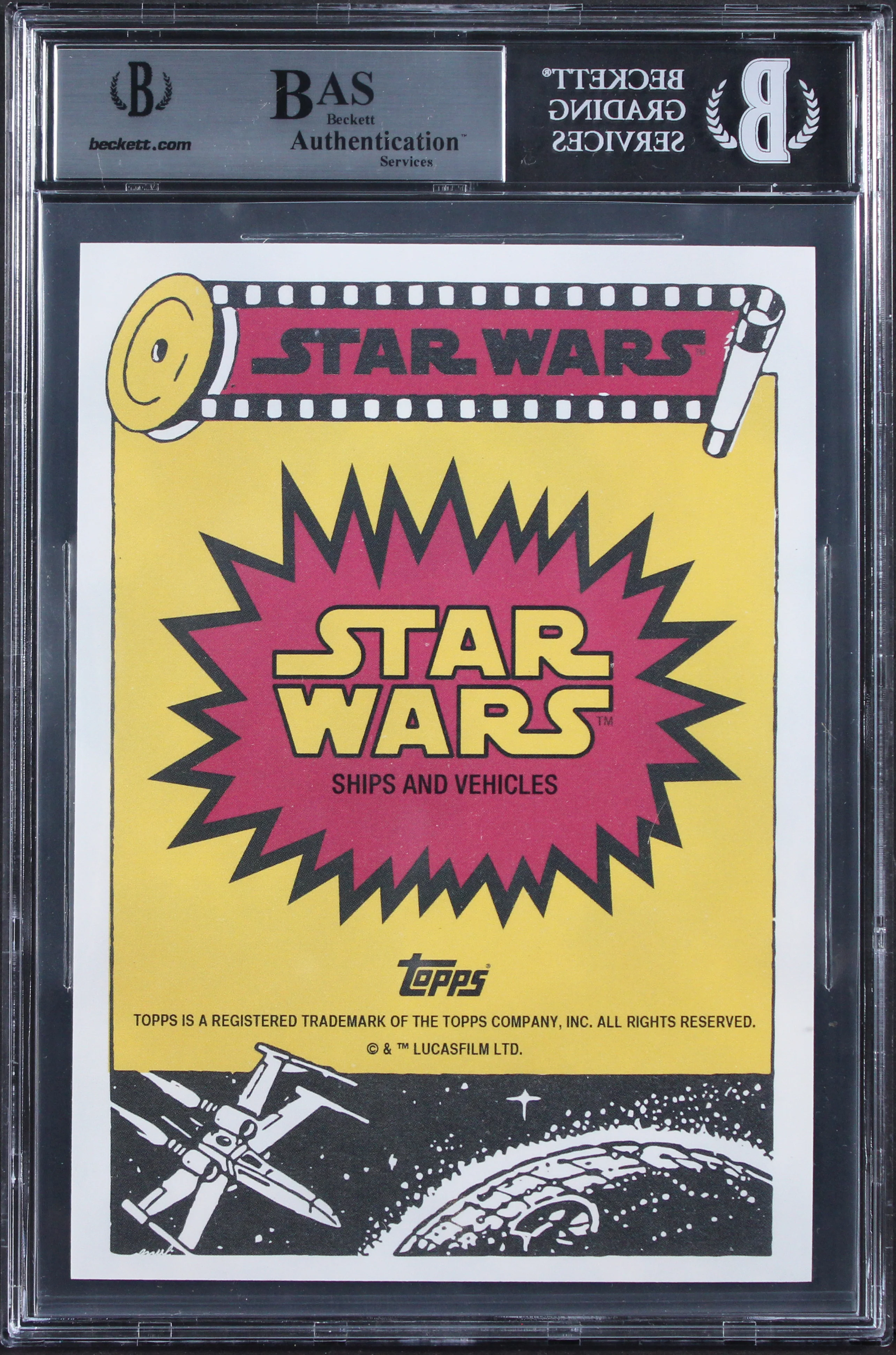 (2) Huston & Dusseault Signed 2015 Star Wars FA Trailer OVS #31 Card BAS Slab 2 - Image 3