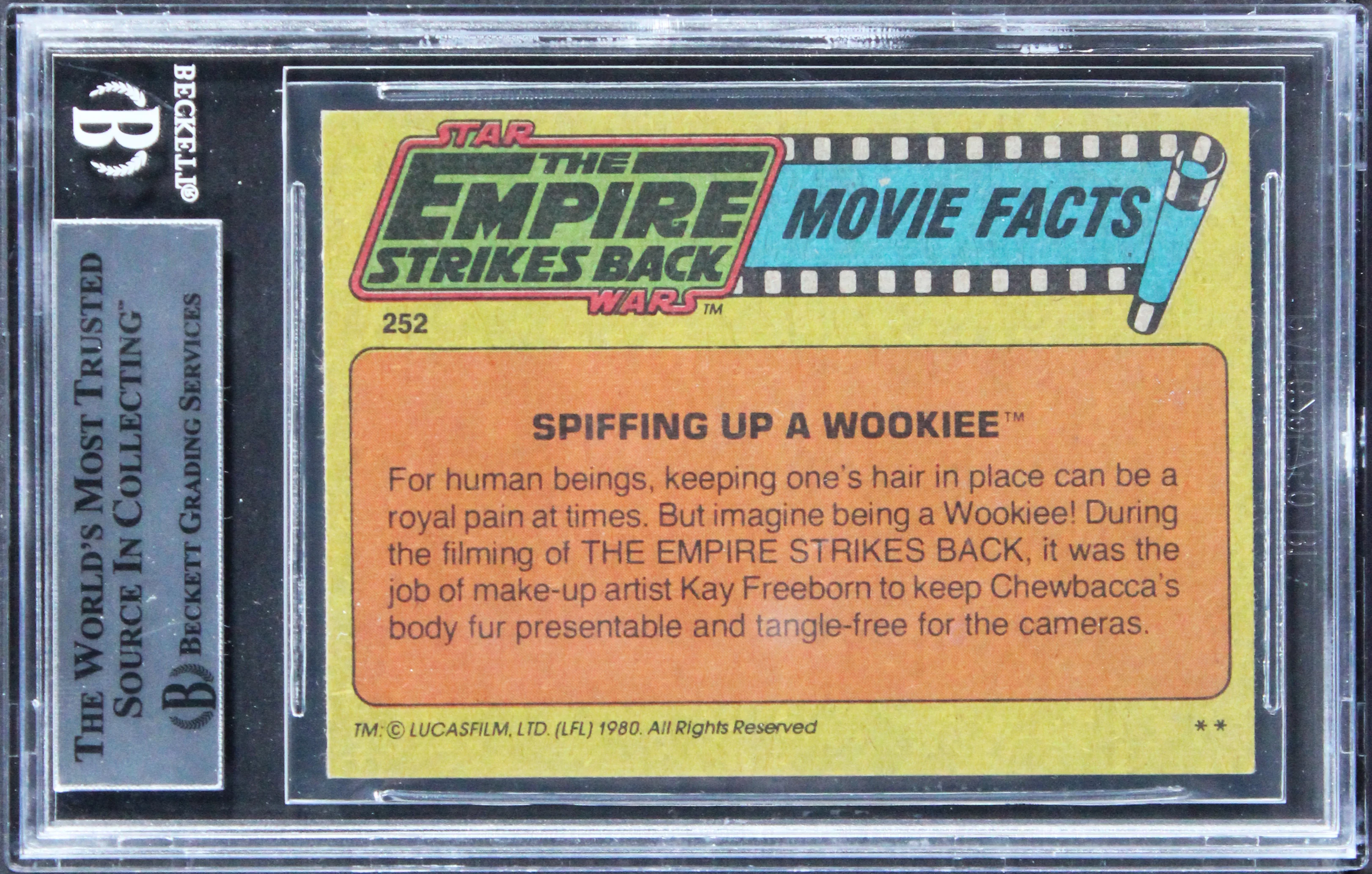 (2) Mayhew & Freeborn "w/ Insc" Signed 1980 Star Wars ESB #252 Card BAS Slab 1 - Image 3