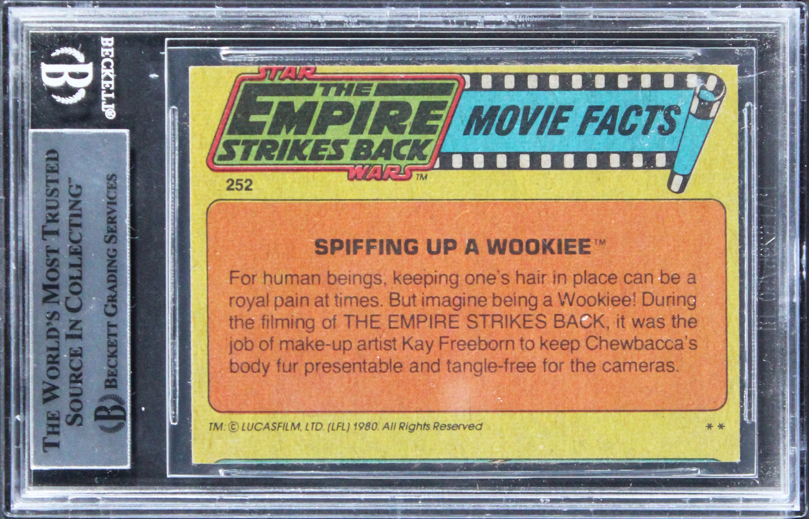 (2) Mayhew & Freeborn "w/ Insc" Signed 1980 Star Wars ESB #252 Card BAS Slab 3 - Image 3