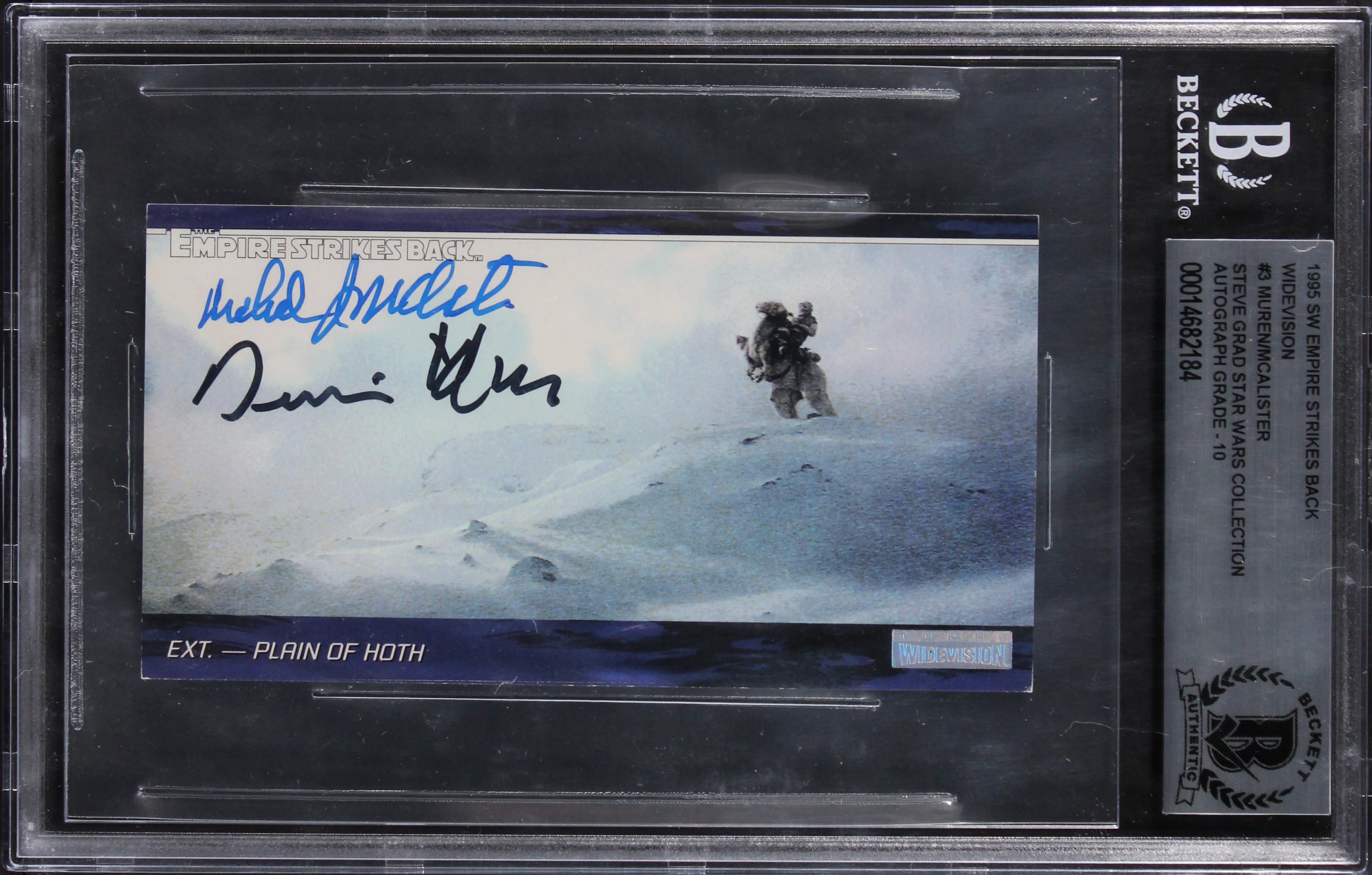 (2) Muren +1 Signed 1996 Star Wars ESB Widevision #3 Card Auto 10! BAS Slabbed - Image 2