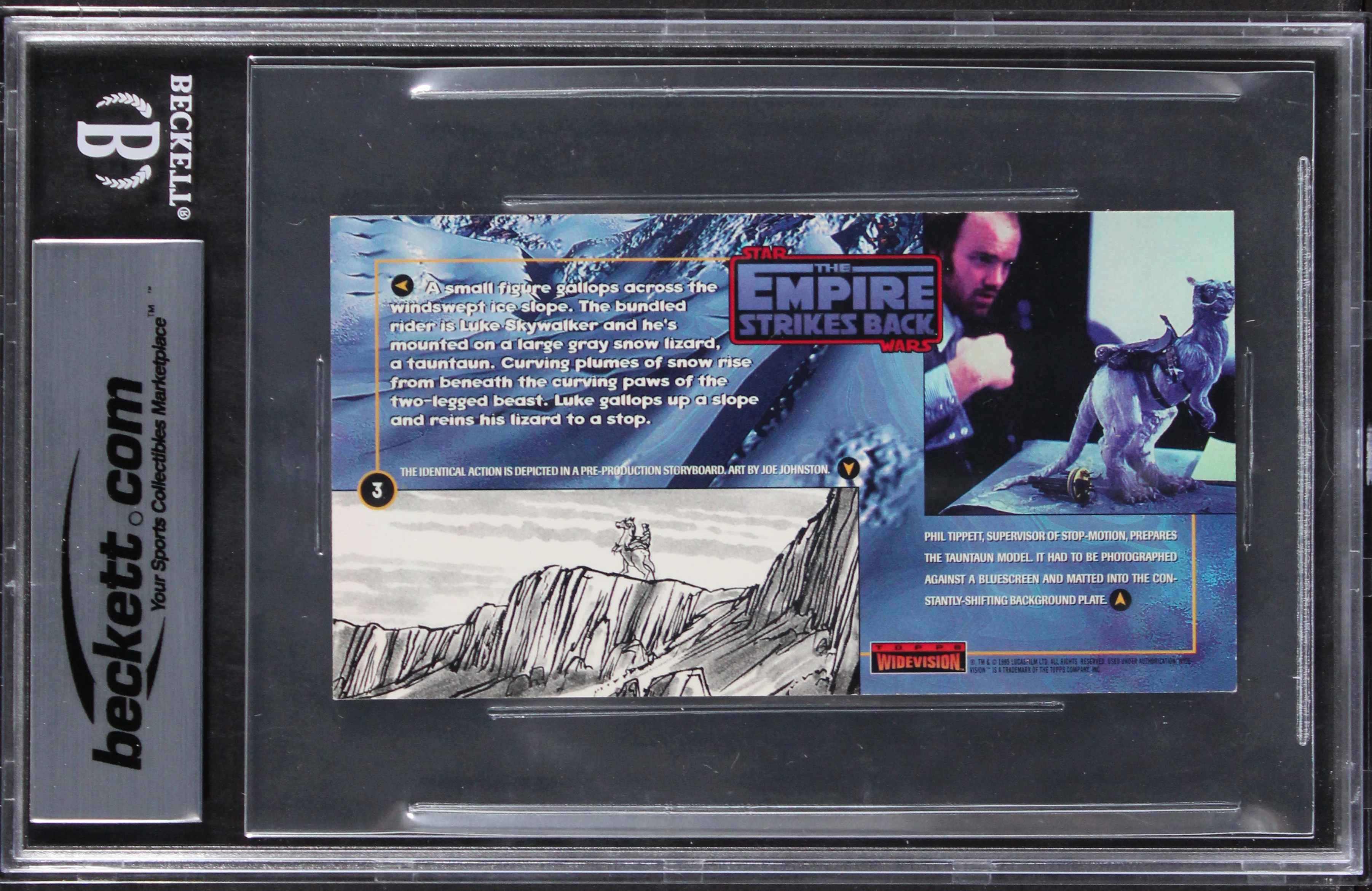 (2) Muren +1 Signed 1996 Star Wars ESB Widevision #3 Card Auto 10! BAS Slabbed - Image 3