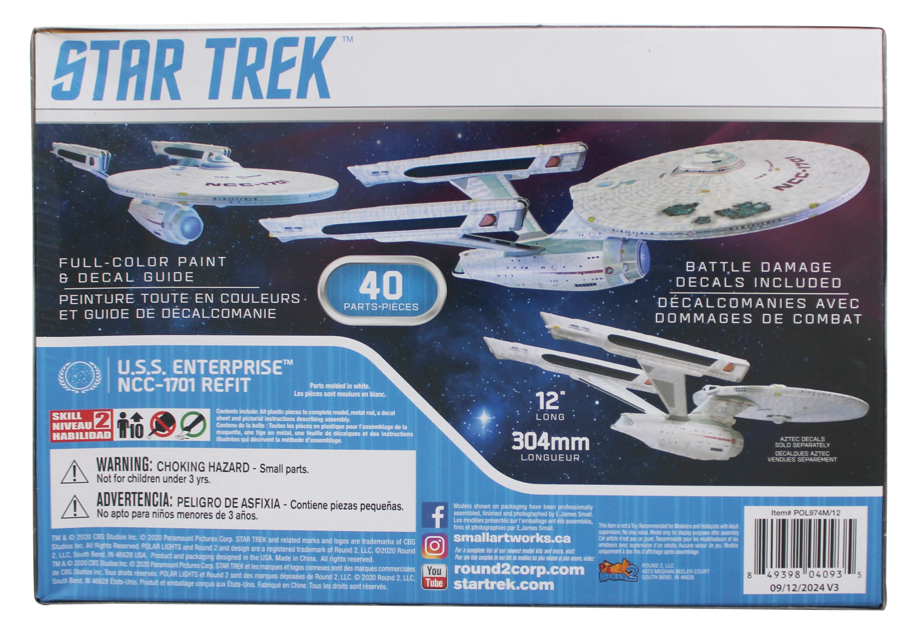 2020 Polar Lights Star Trek U.S.S. Enterprise NCC-1701 Refit 1:1000 Scale Model - Image 5
