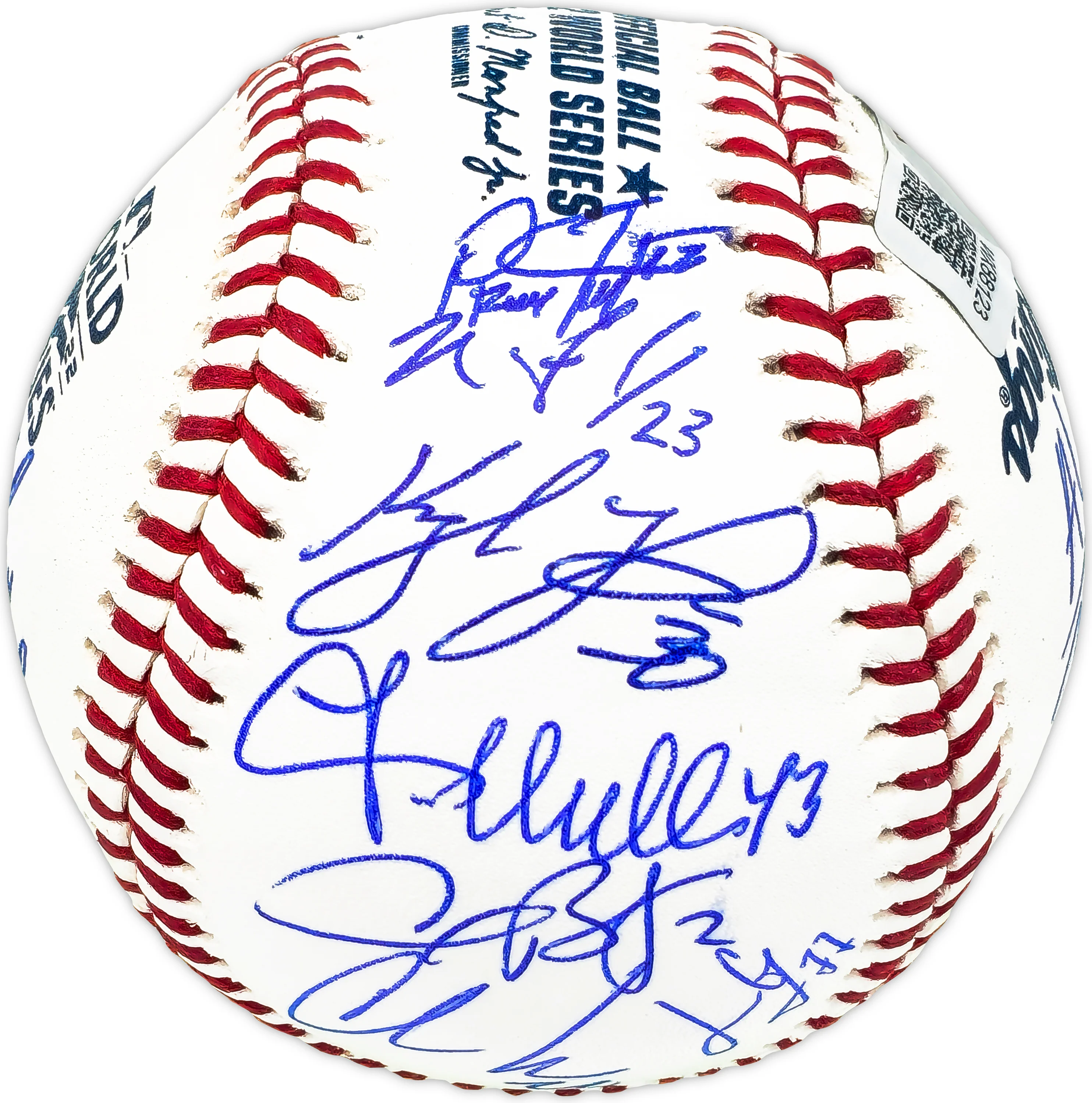 2022 World Series Champion Houston Astros Team Signed Autographed Official 2022 World Series Logo MLB Baseball With 21 Signatures Including Jose Altuve & Yordan Alvarez Beckett BAS Witness #WX88123 - Image 2