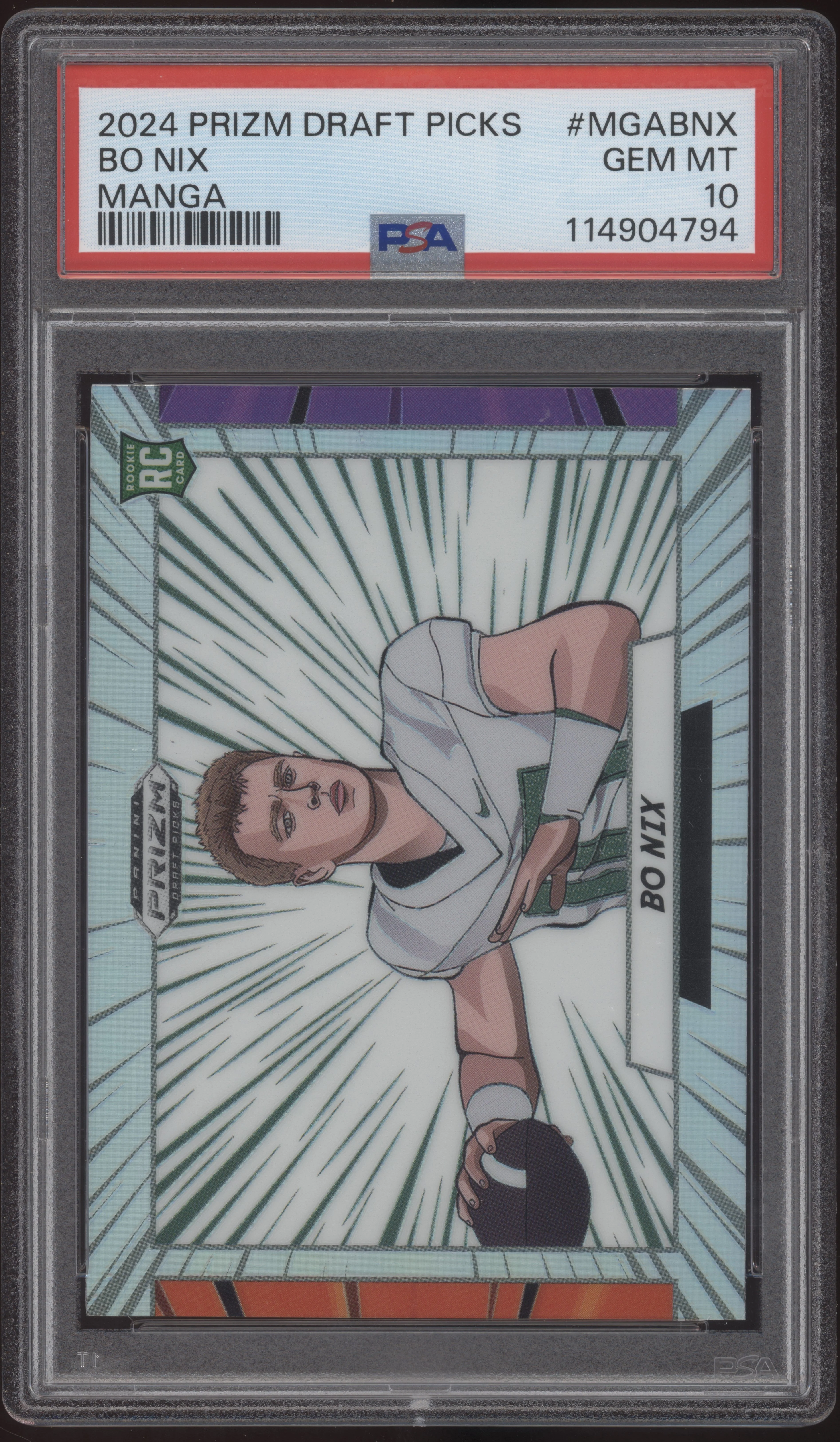 2024 Prizm Draft Picks - Bo Nix Manga RC PSA 10 Gem Mint