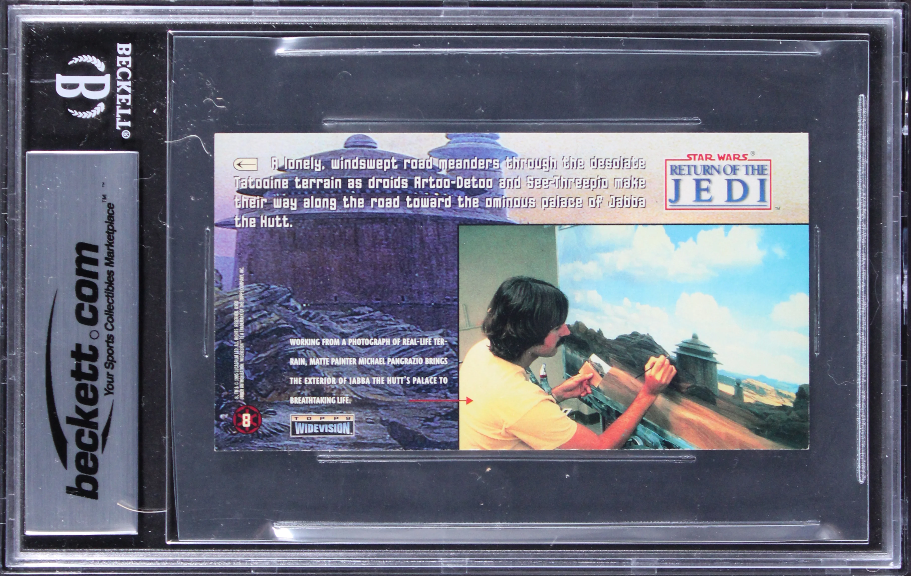 (3) Narita +2 Signed 1996 Star Wars ROTJ Widevision #8 Card Auto 10! BAS Slabbed - Image 3