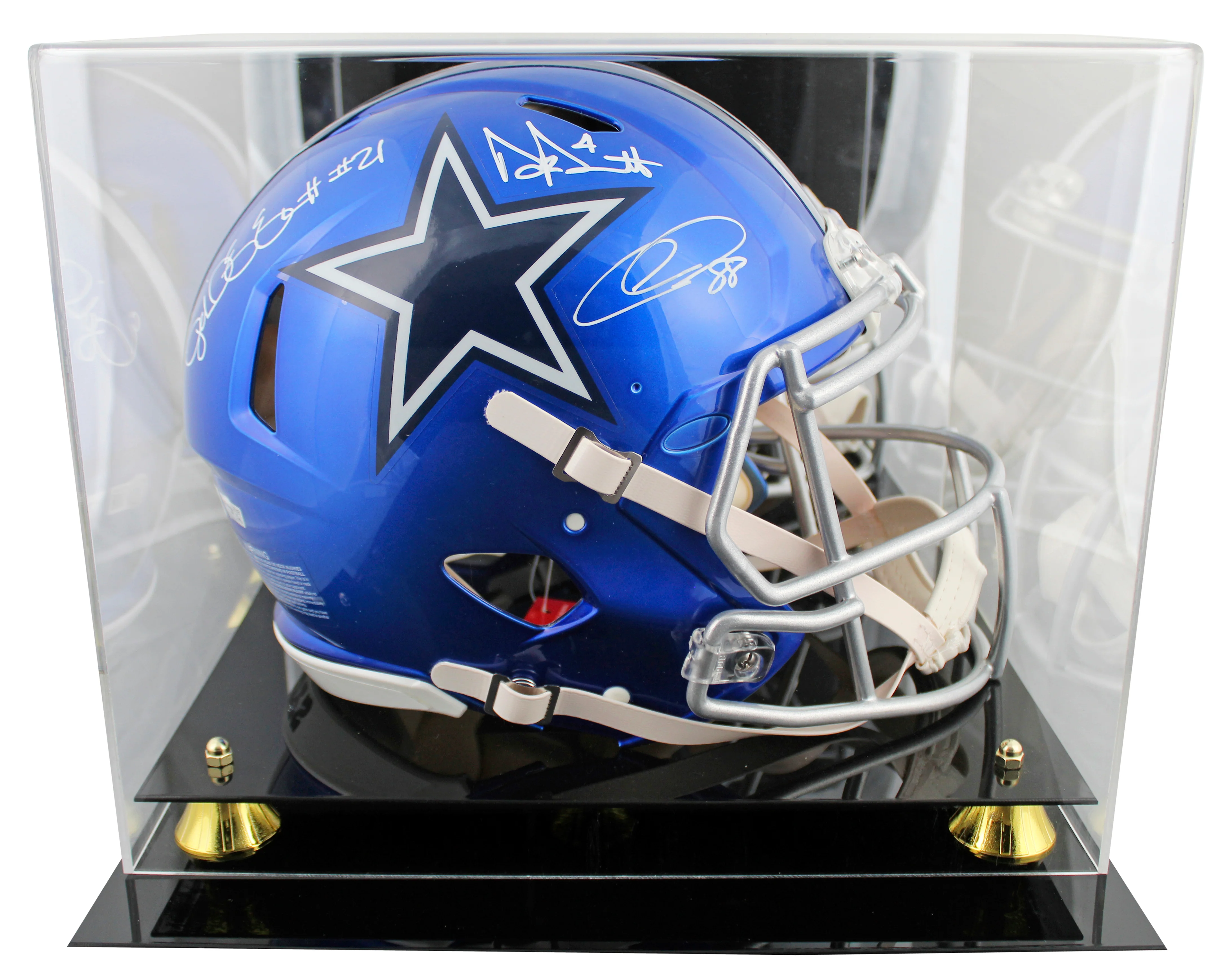 (3) Prescott, Elliott, Lamb Signed Flash F/S Speed Proline Helmet W/ Case BAS W - Image 2