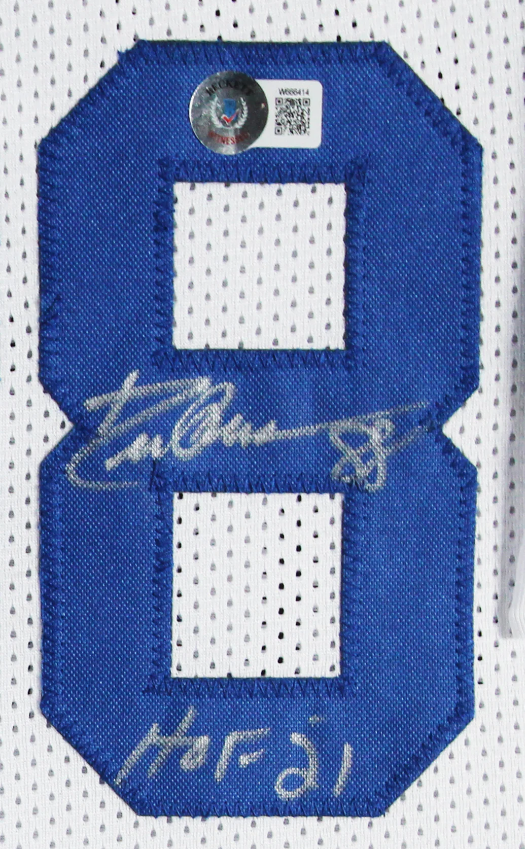 (3) Staubach, Dorsett & Pearson Signed White Pro Style Framed Jersey BAS Witness - Image 4