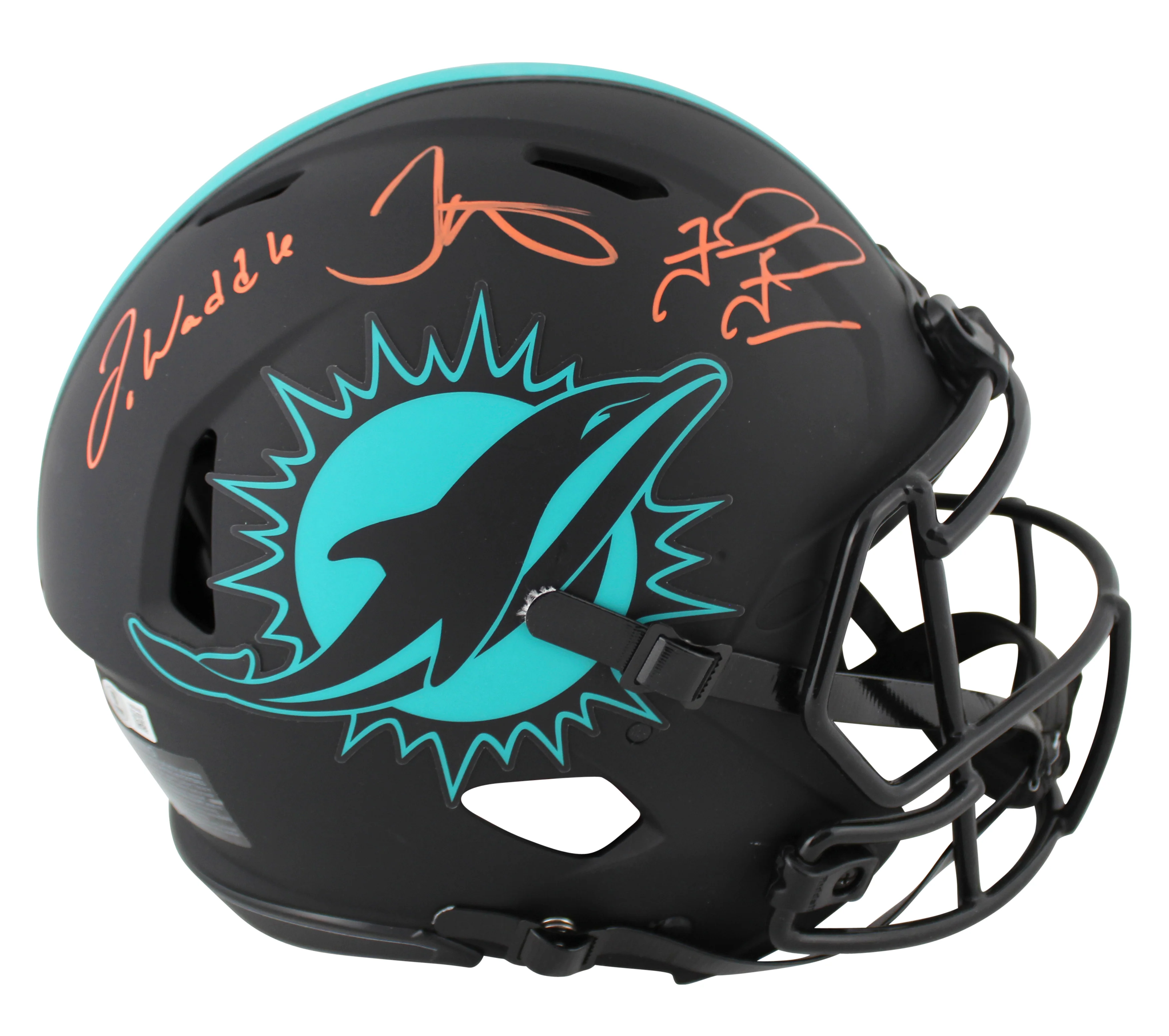 (3) Tagovailoa, Waddle, Hill Signed Eclipse F/S Speed Proline Helmet w/ Case BAS - Image 3