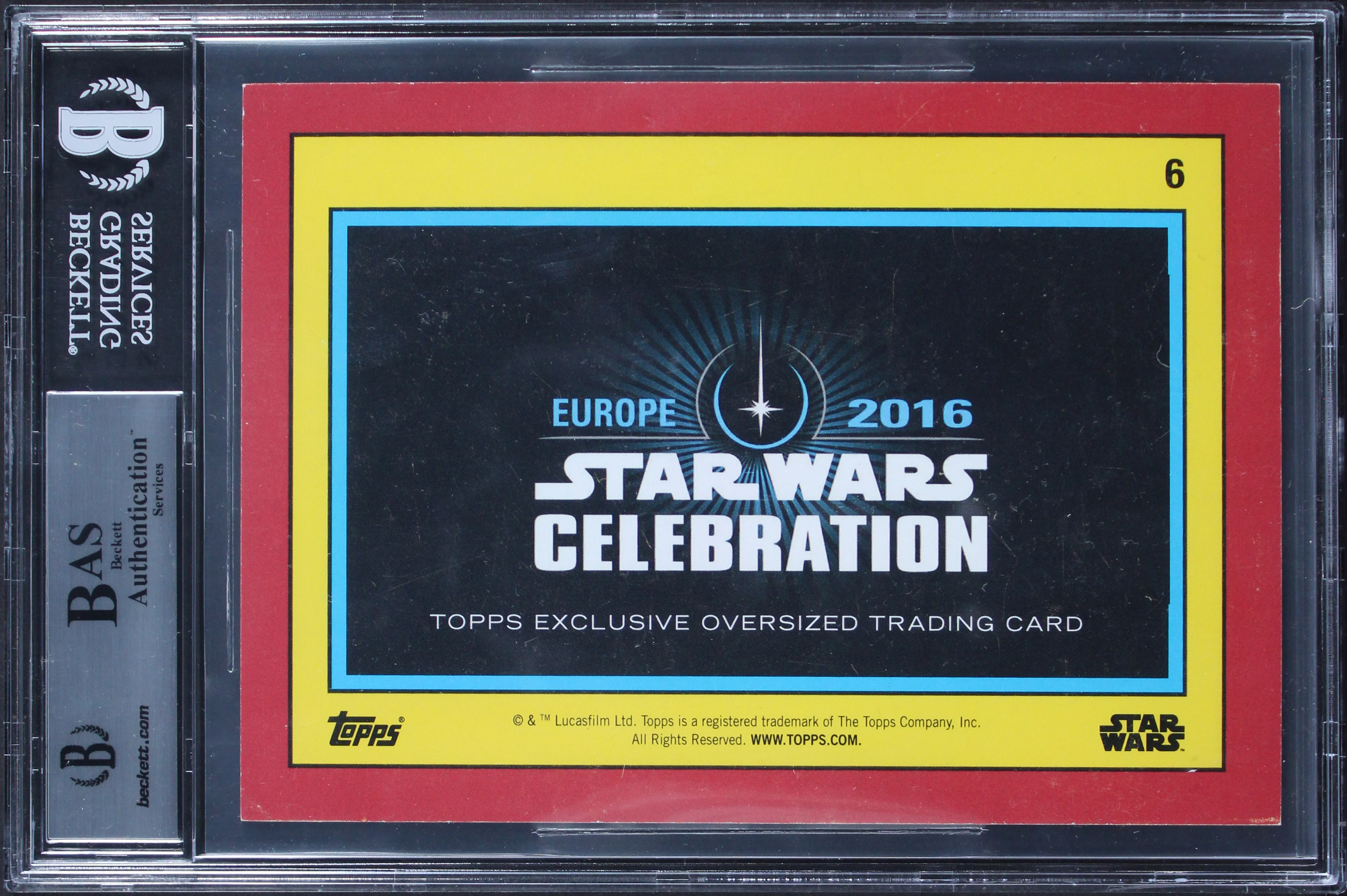 (4) Horrigan +3 Signed 2016 Star Wars Celebration Euro OVS #6 Card BAS Slabbed - Image 3