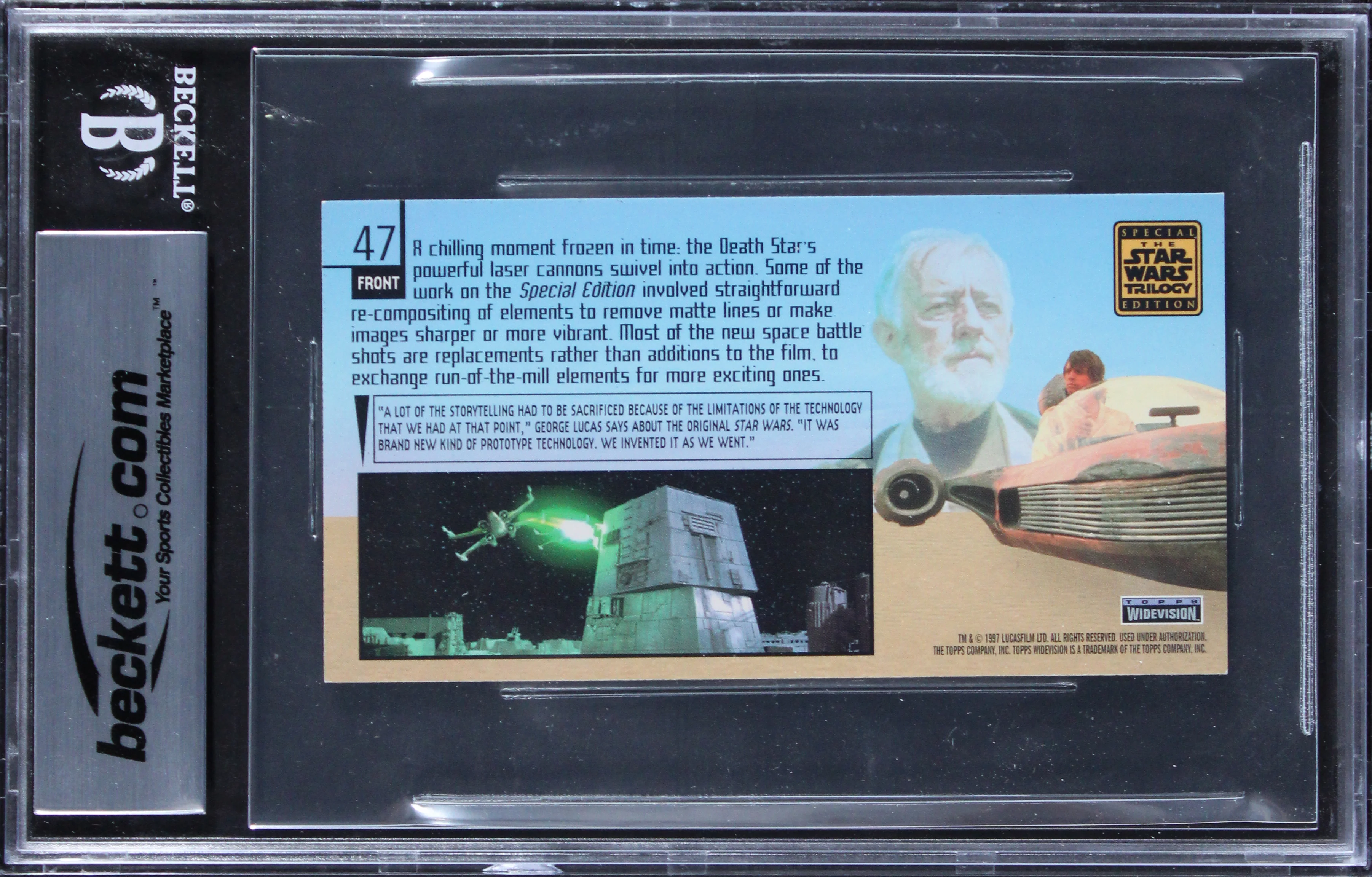 (4) Werner +3 Signed 1997 Star Wars Trilogy SE #47 Card Auto GM 10! BAS Slabbed - Image 3