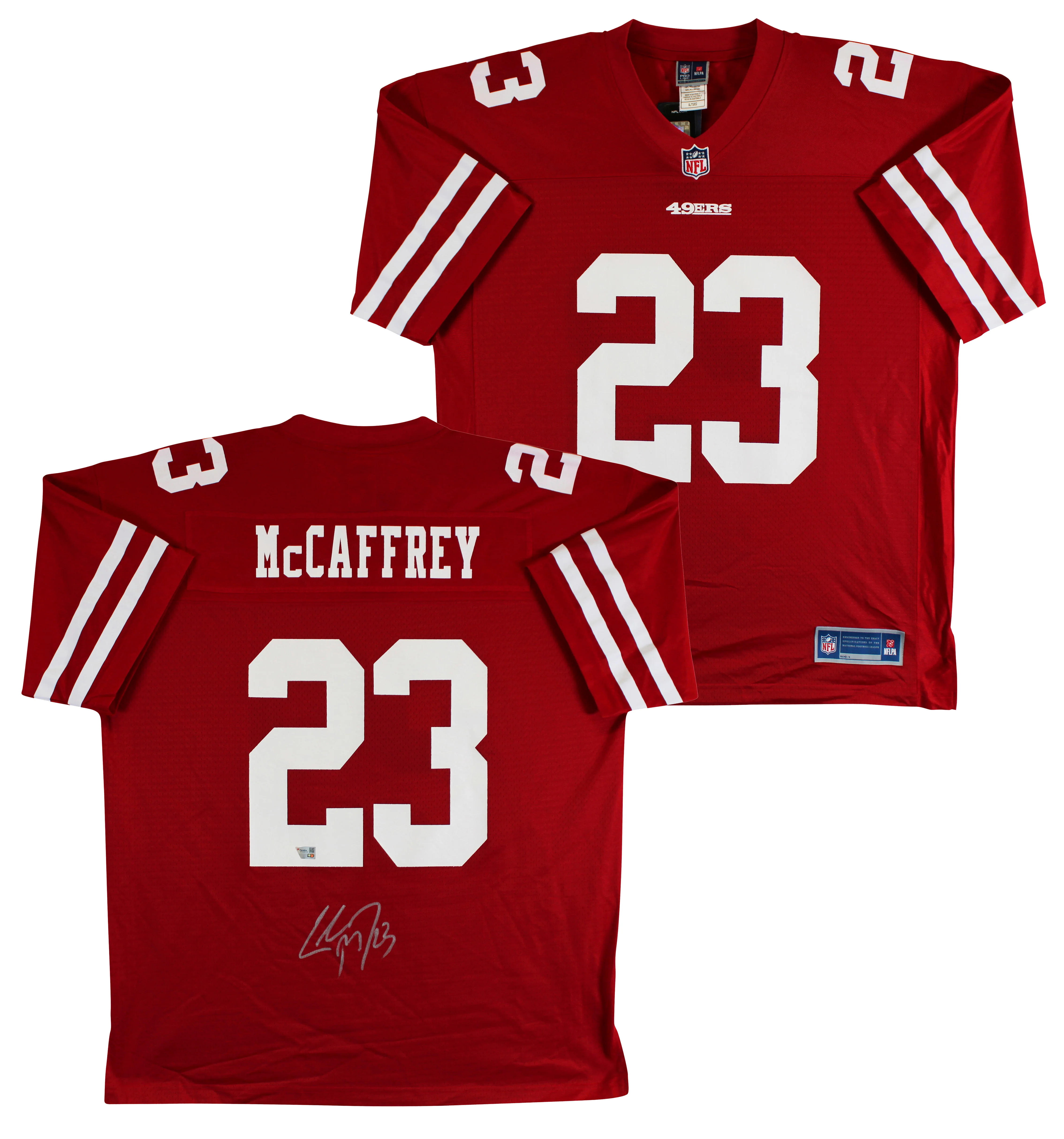 49ers Christian McCaffrey Signed Red Fanatics NFL Proline Jersey Fanatics - Image 2