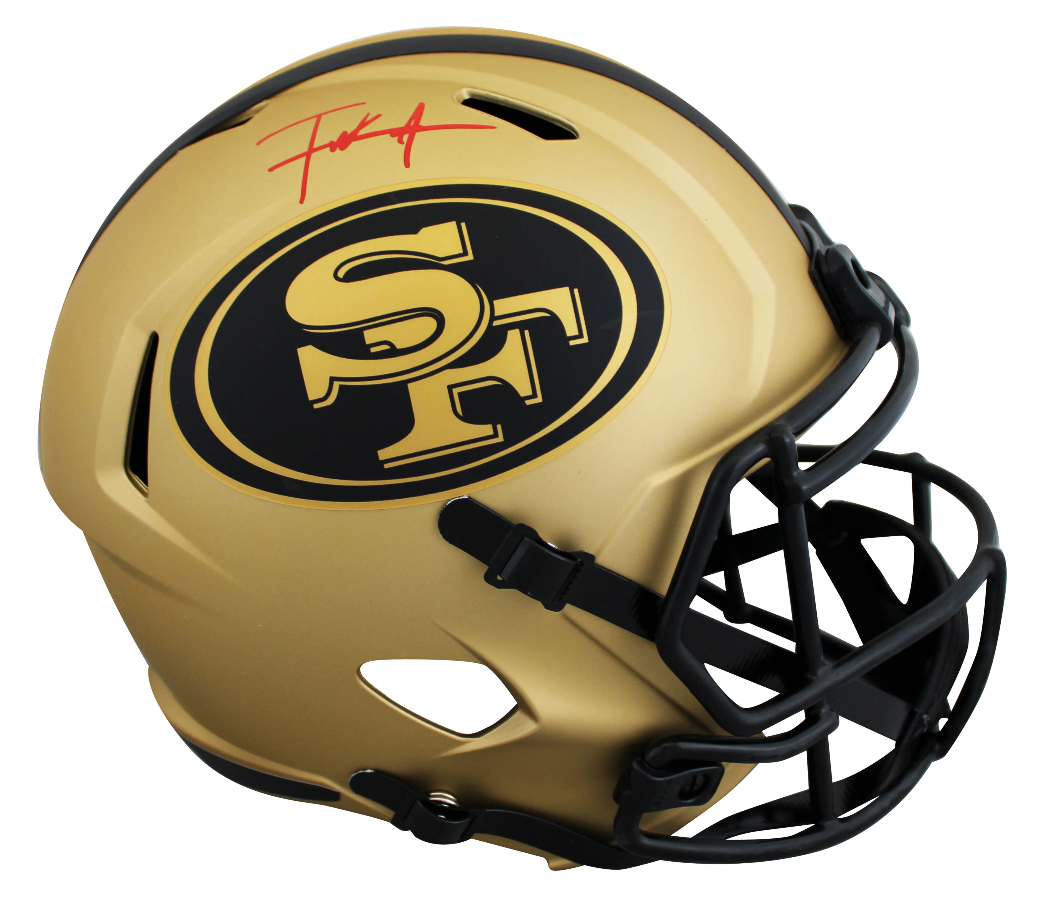 49ers Frank Gore Authentic Signed Rave Full Size Speed Rep Helmet BAS Witnessed - Image 2