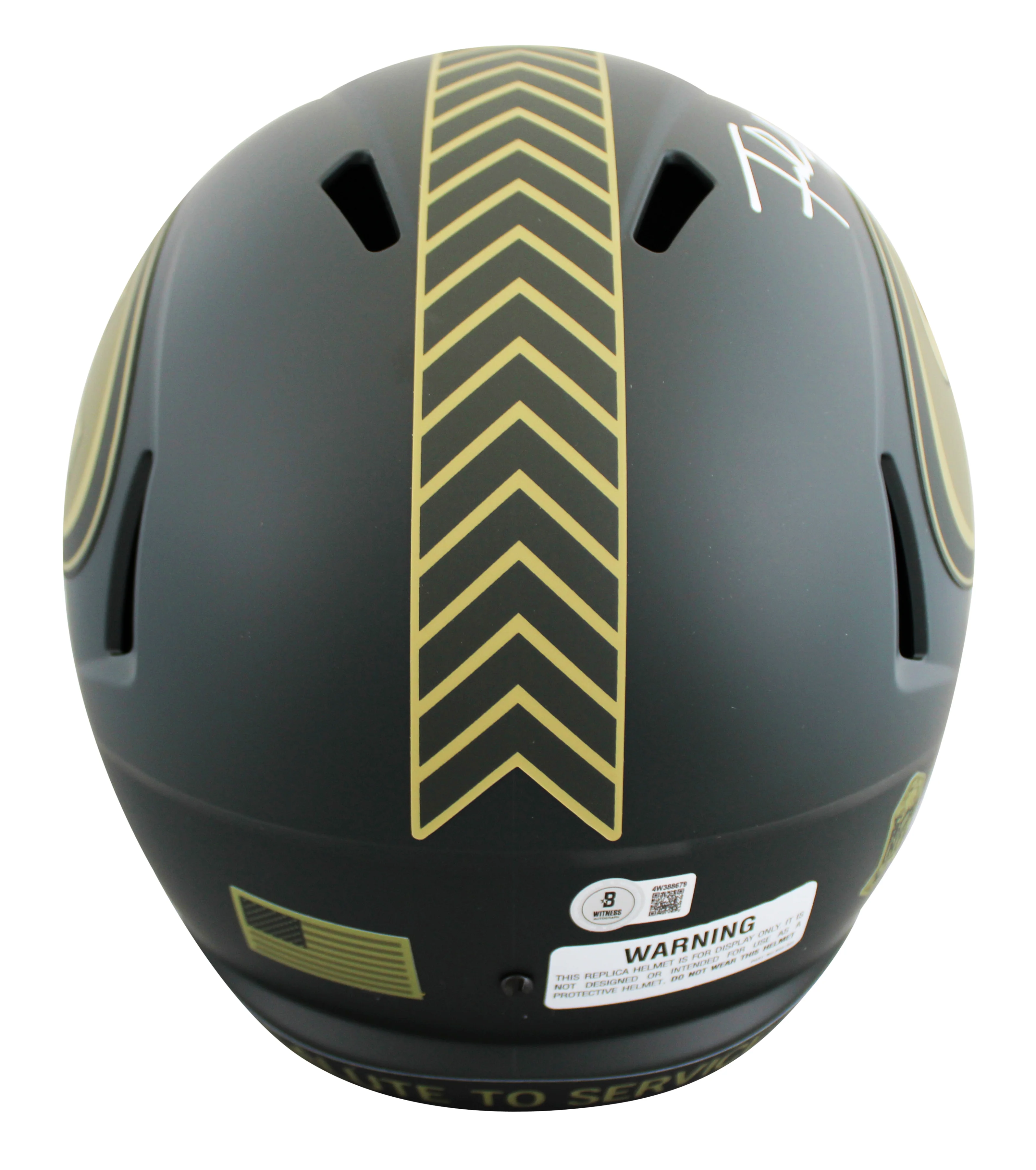 49ers Frank Gore Signed Salute To Service IV Full Size Speed Rep Helmet BAS Wit - Image 3