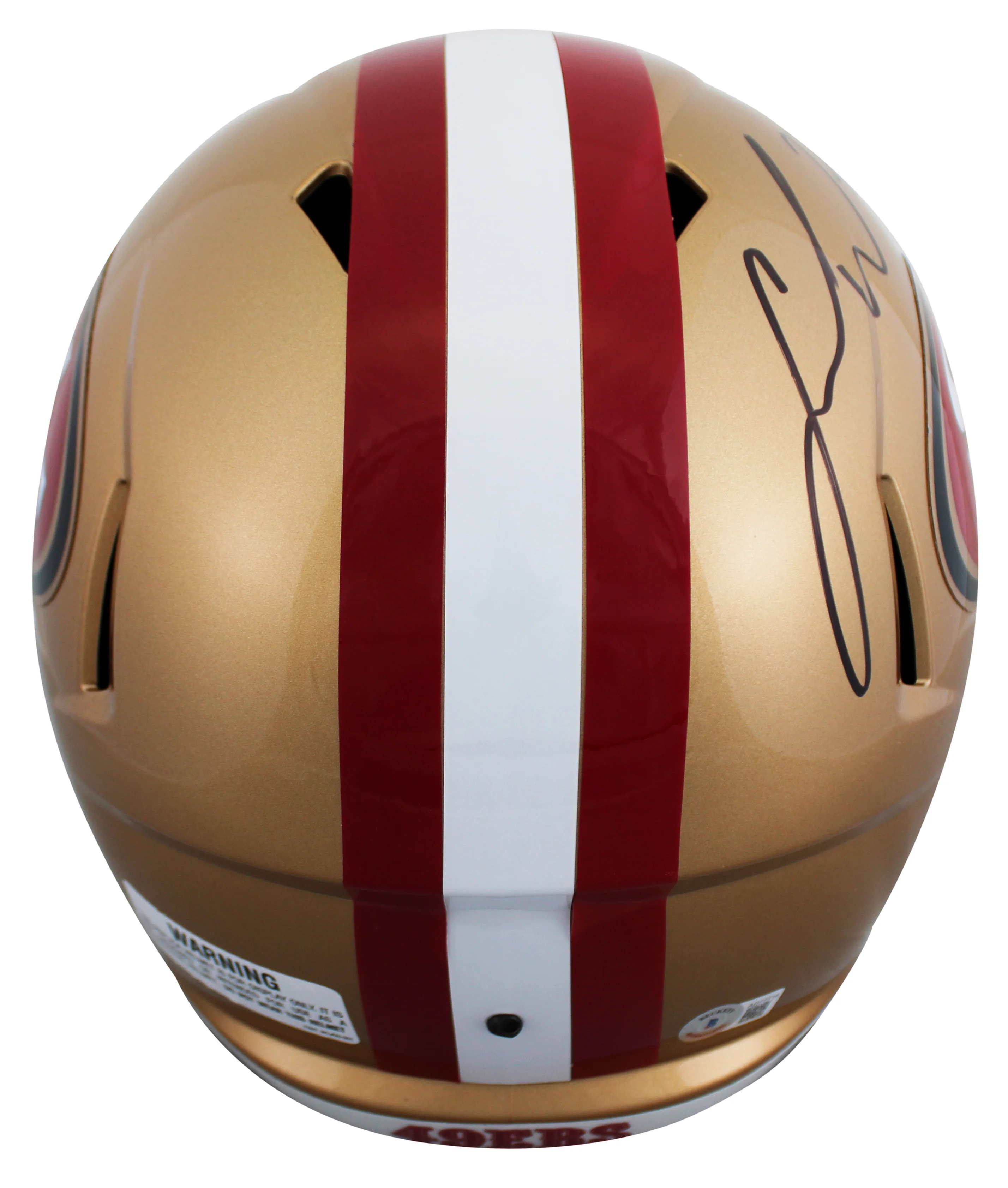 49ers Fred Warner Authentic Signed Full Size Speed Rep w/ Case Helmet BAS - Image 4