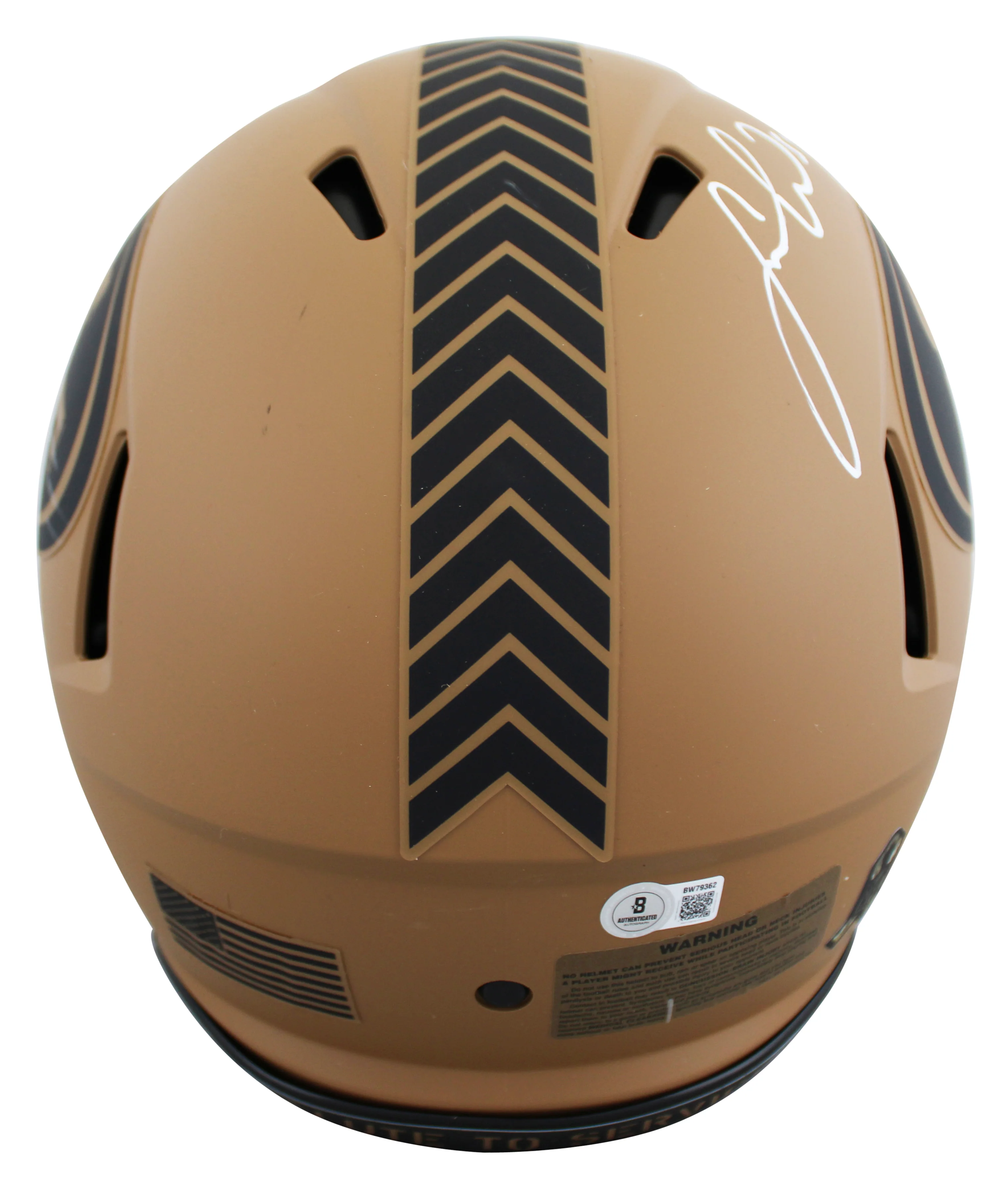 49ers Fred Warner Signed STS II Full Size Speed Proline Helmet W/ Case BAS - Image 4
