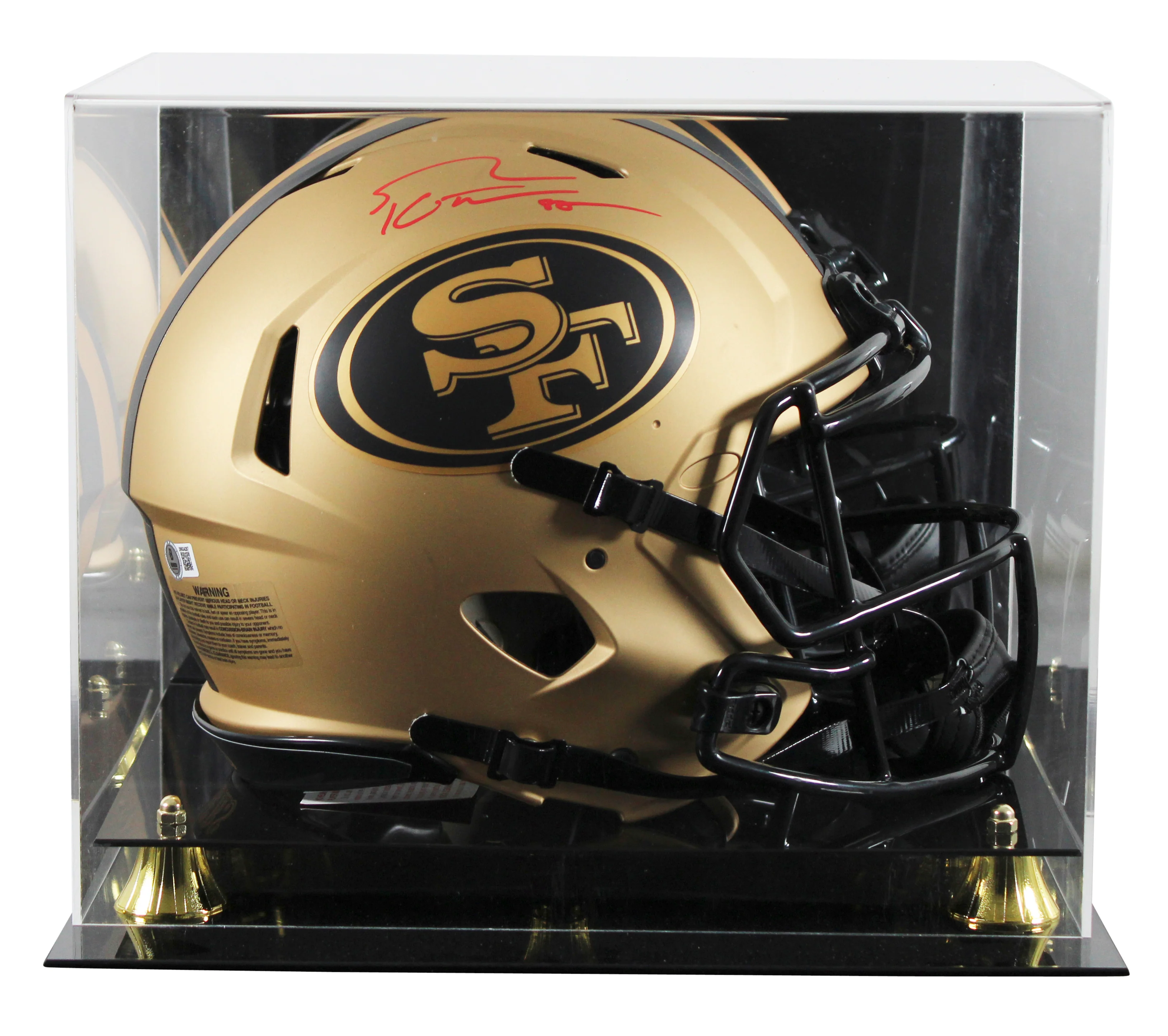 49ers George Kittle Signed Rave Full Size Speed Proline Helmet W/ Case BAS Wit - Image 2