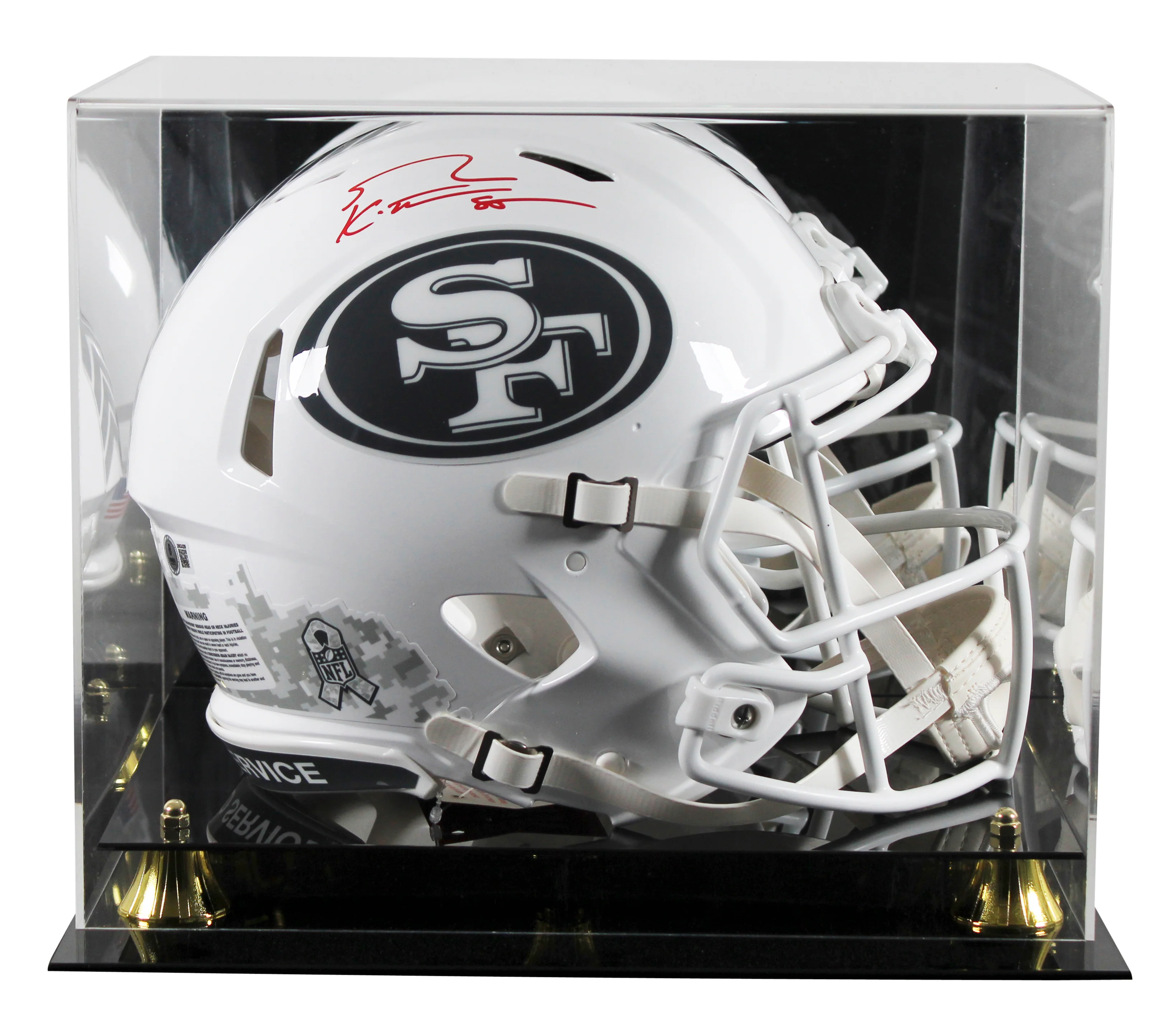 49ers George Kittle Signed STS III Full Size Speed Proline Helmet W/ Case BAS W - Image 2