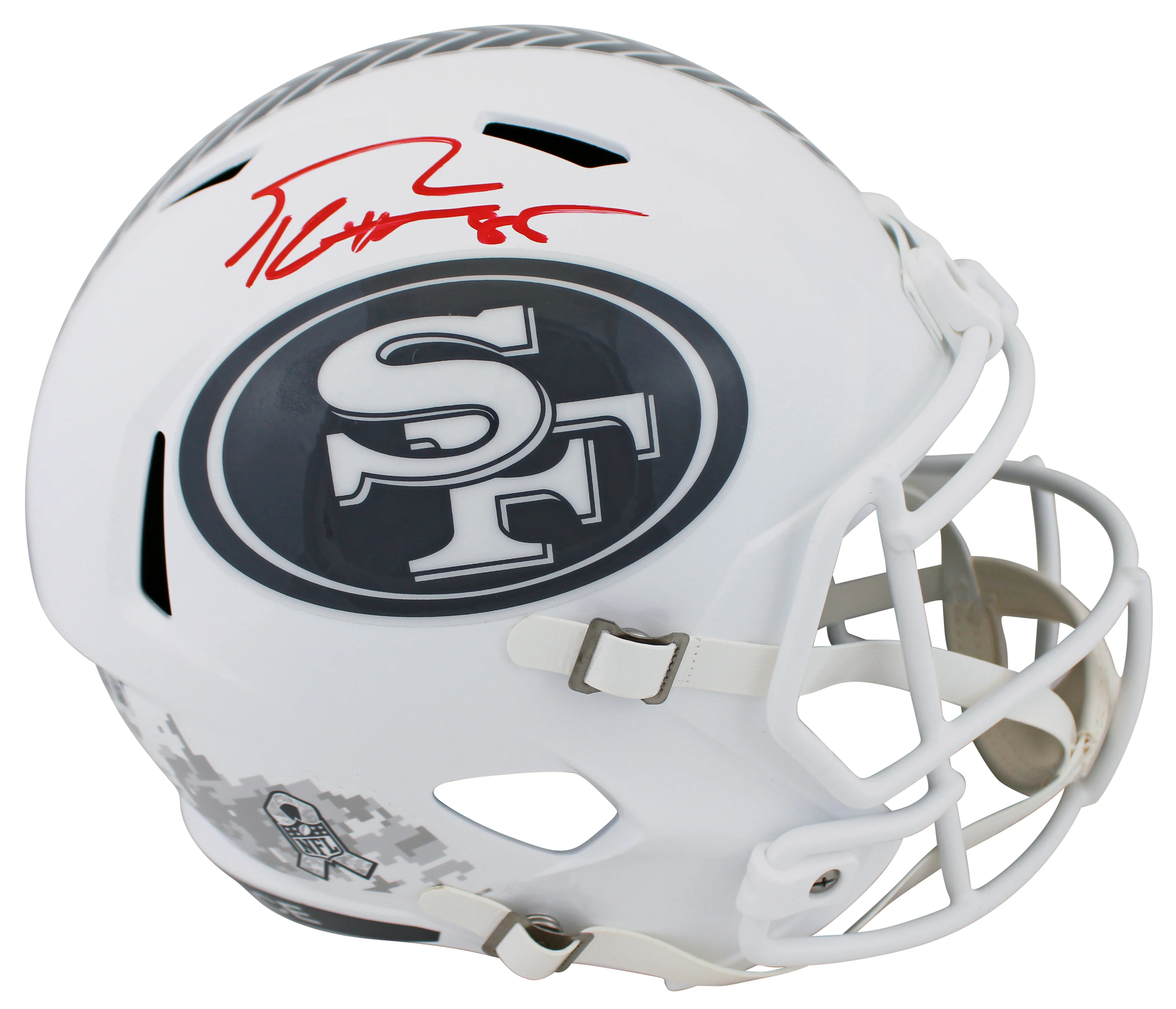 49ers George Kittle Signed STS III Full Size Speed Rep Helmet W/ Case BAS Wit - Image 3