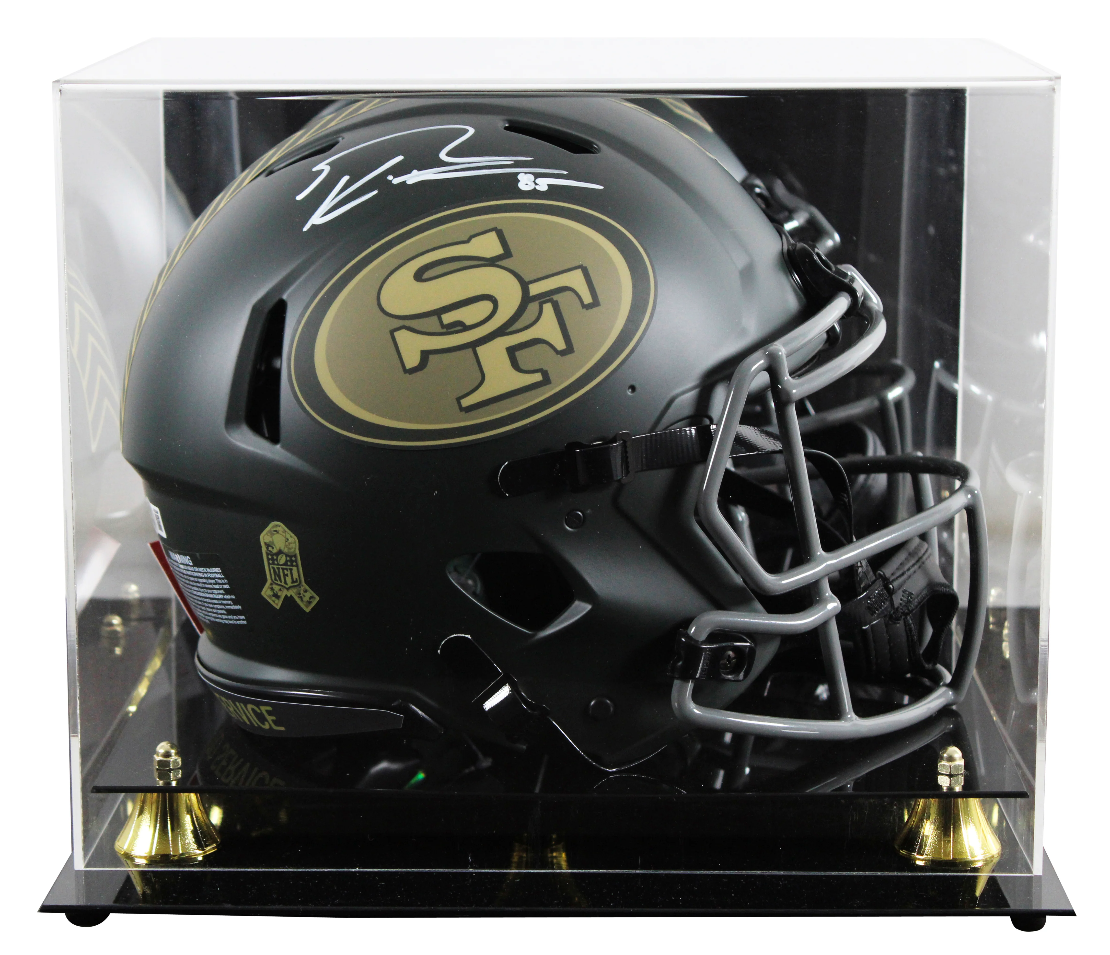 49ers George Kittle Signed STS IV Full Size Speed Proline Helmet W/ Case BAS Wit - Image 2