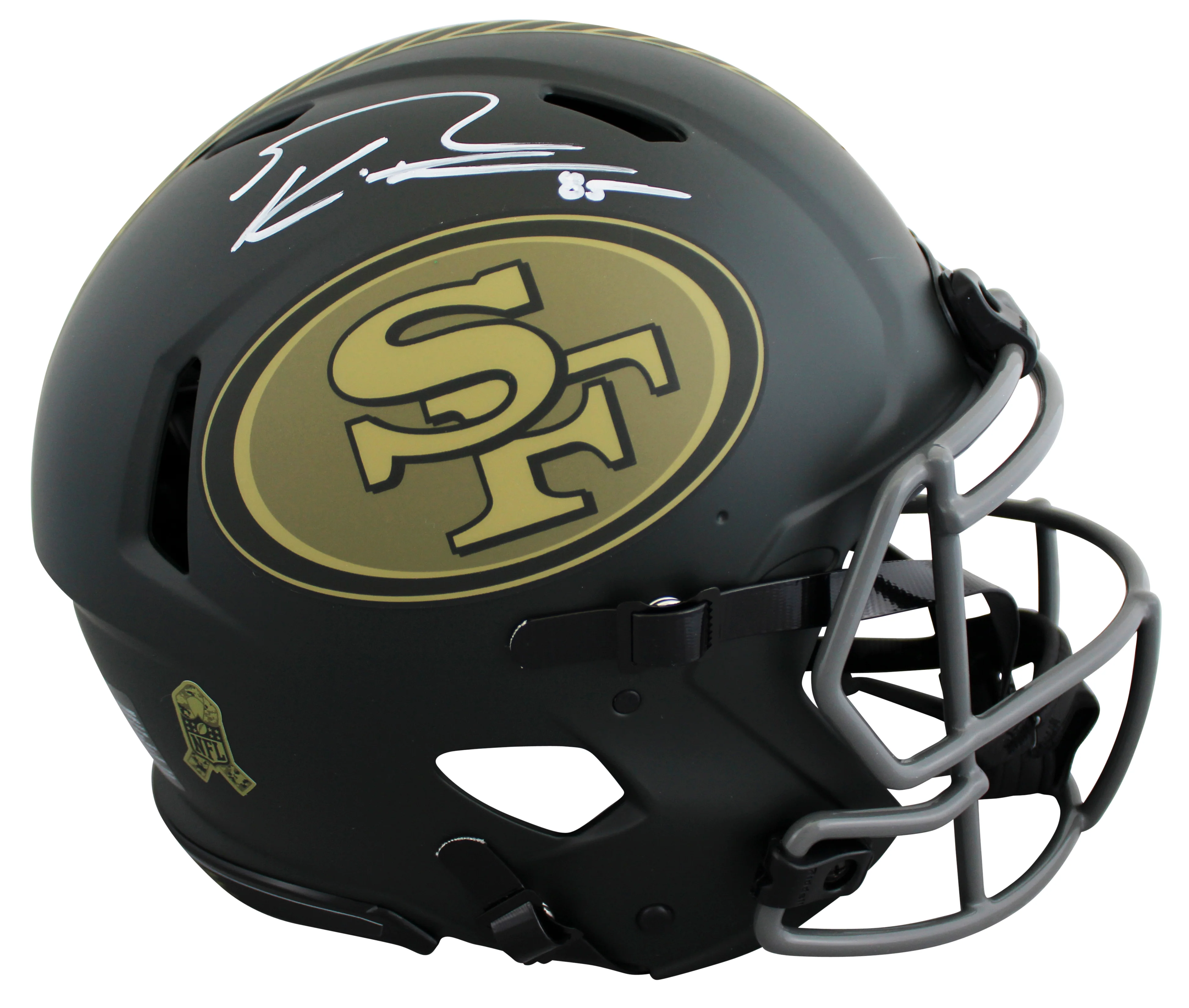 49ers George Kittle Signed STS IV Full Size Speed Proline Helmet W/ Case BAS Wit - Image 3