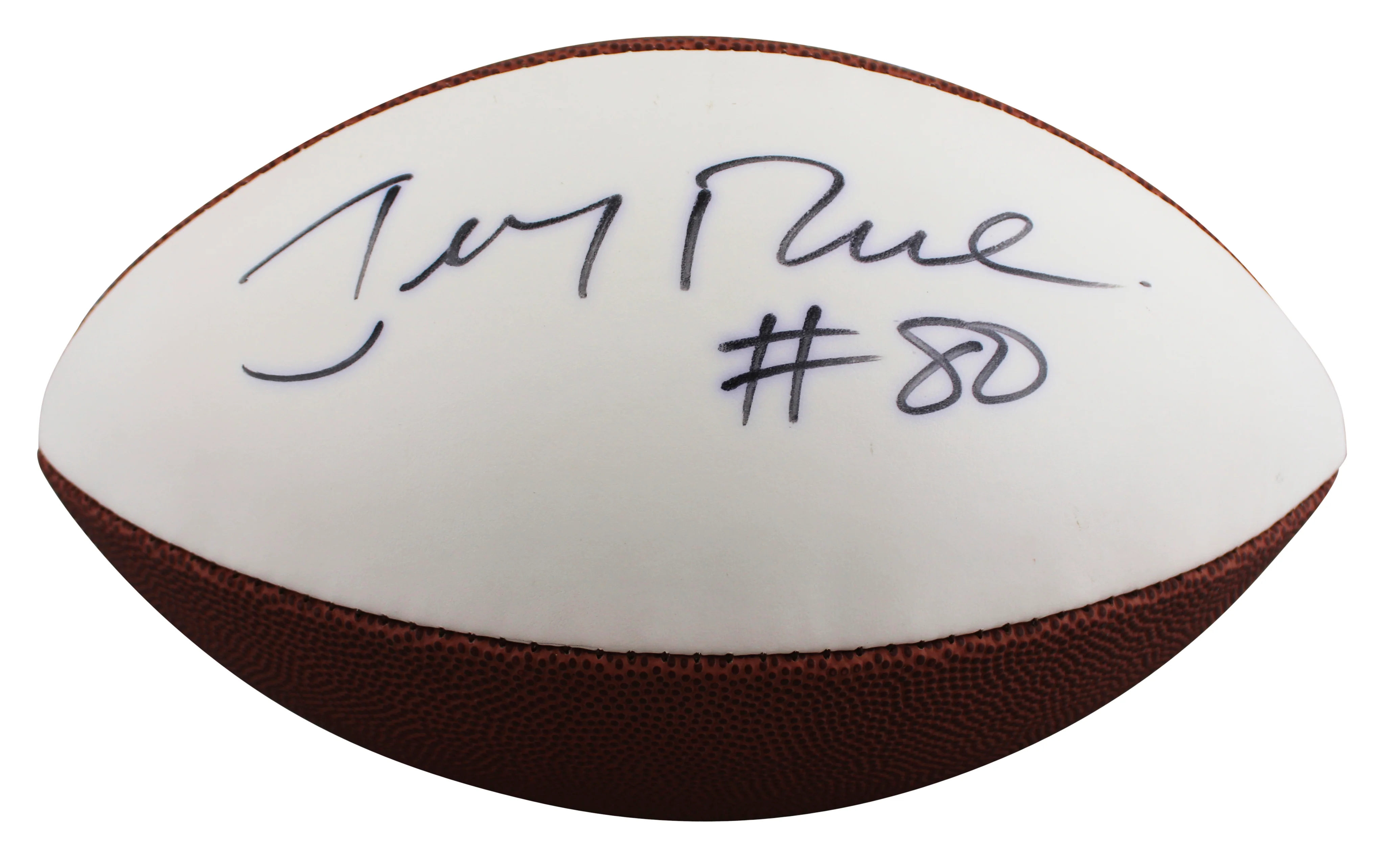 49ers Jerry Rice Signed Wilson Official White Panel Nfl Football BAS #BV70233 - Image 3