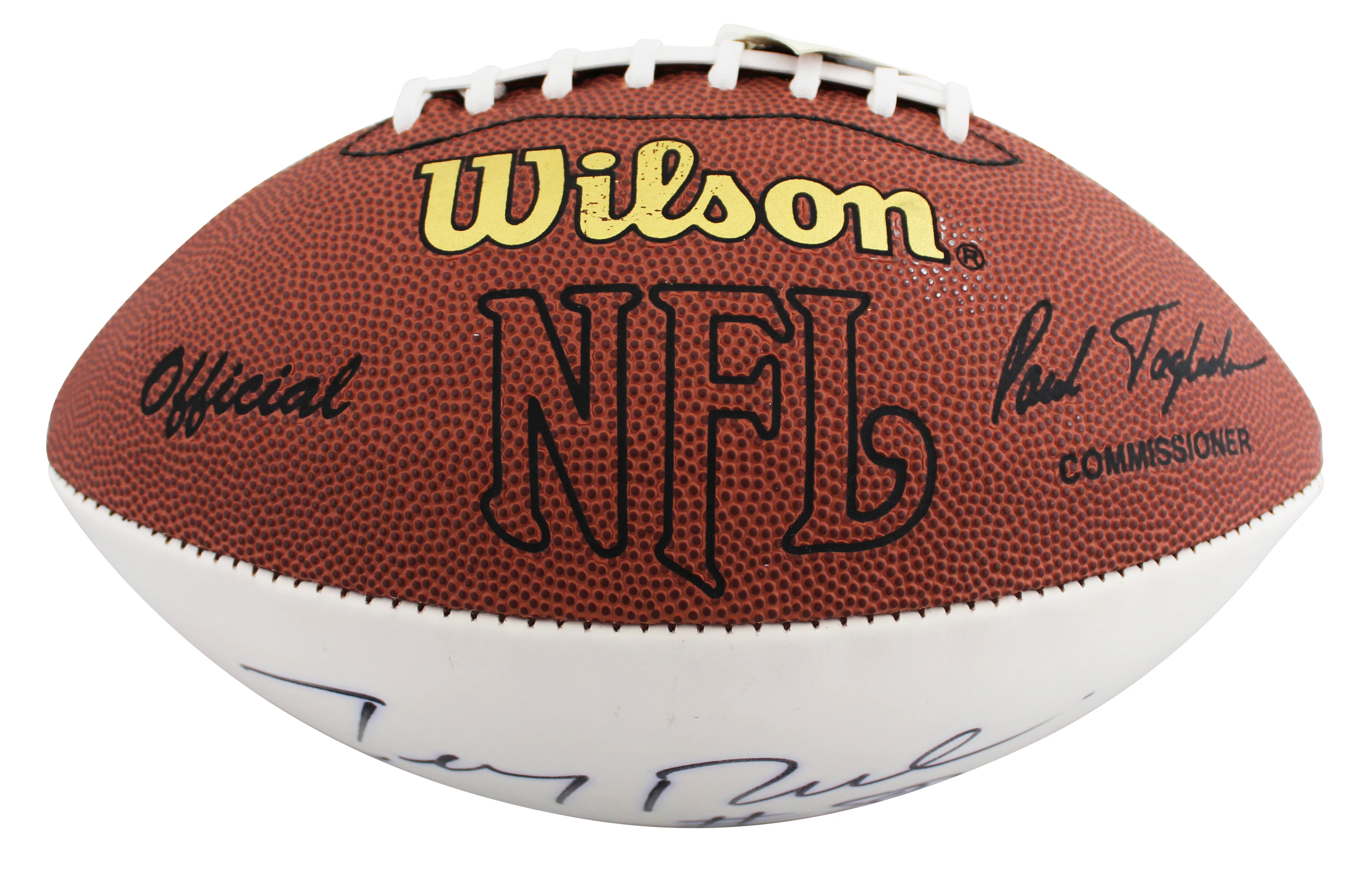 49ers Jerry Rice Signed Wilson Official White Panel Nfl Football BAS #BV70233 - Image 4