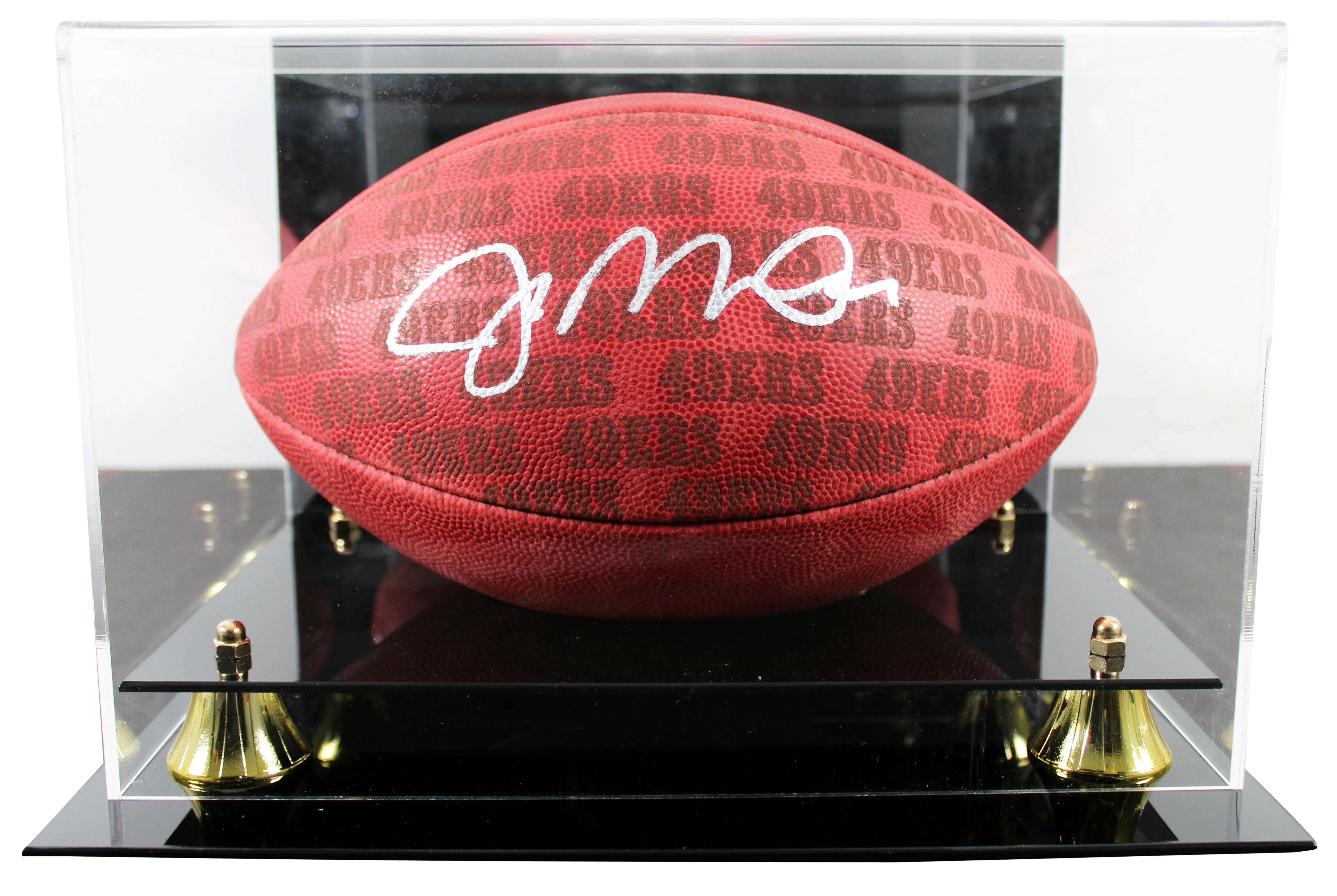 49ers Joe Montana Signed "The Duke" Team Showcase Football W/ Case Fanatics - Image 2