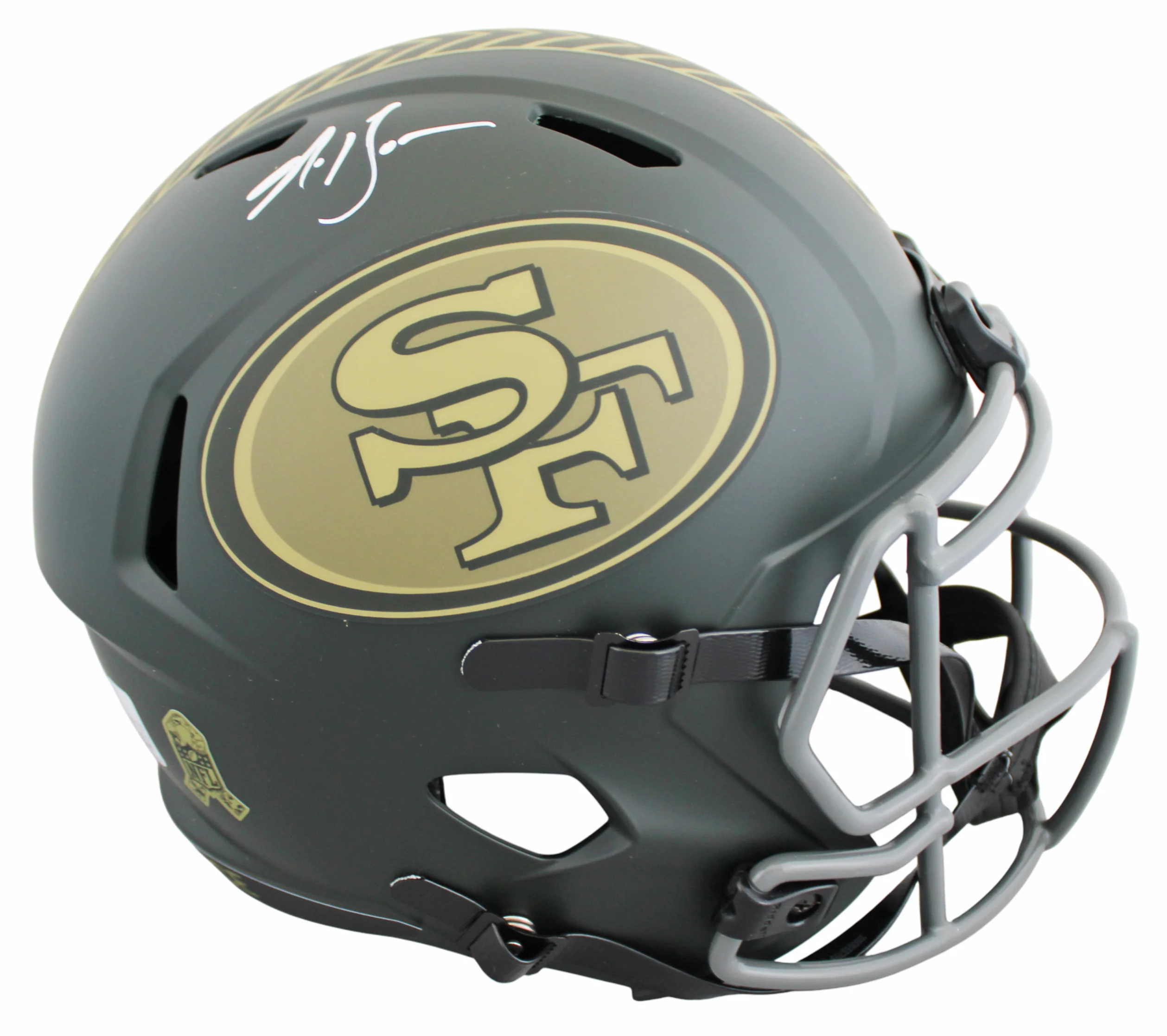 49ers Navorro Bowman Signed STS IV Full Size Speed Rep Helmet W/ Case BAS Wit - Image 3