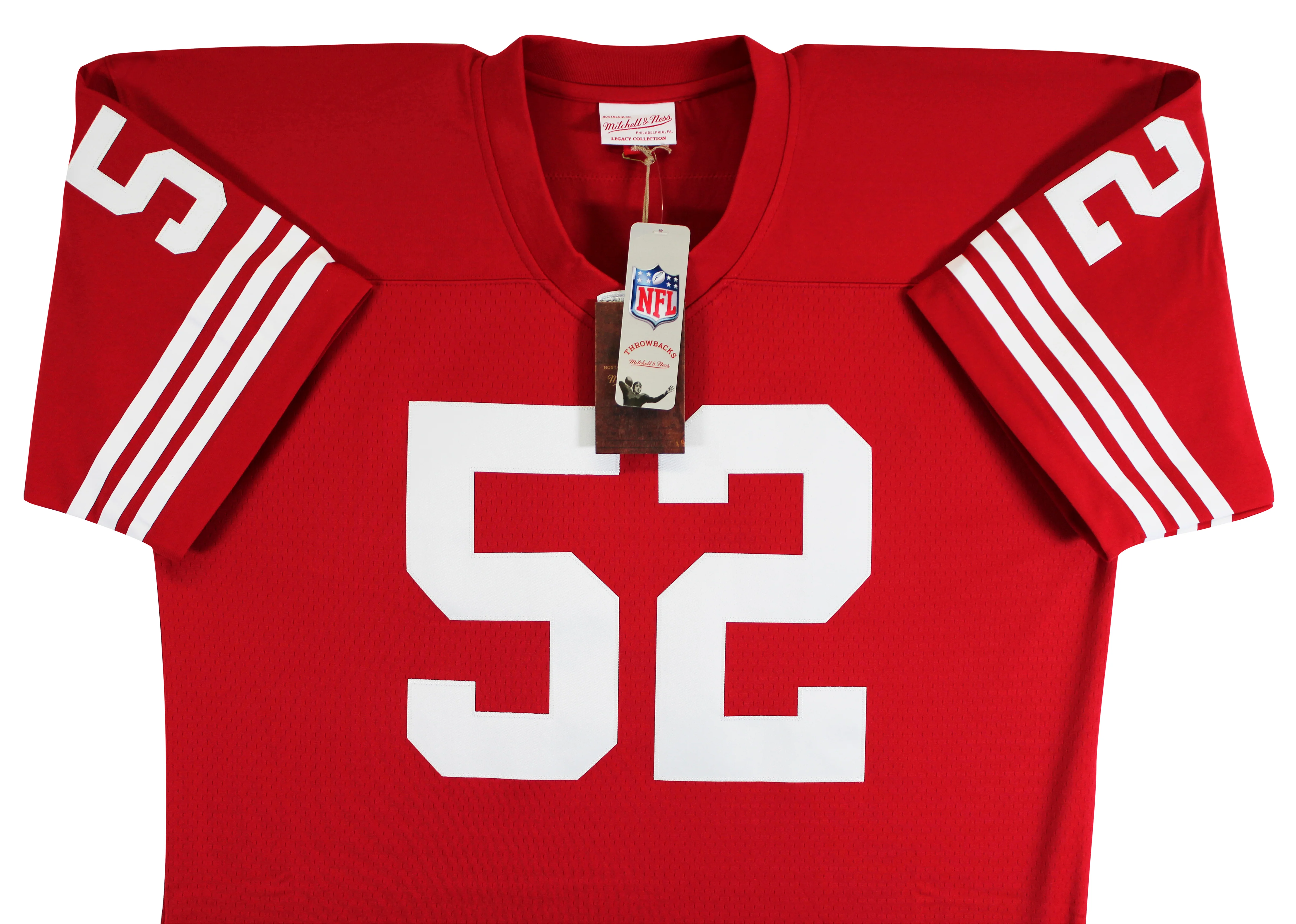 49ers Patrick Willis "HOF 24" Signed Red Mitchell & Ness Jersey BAS Witnessed - Image 6