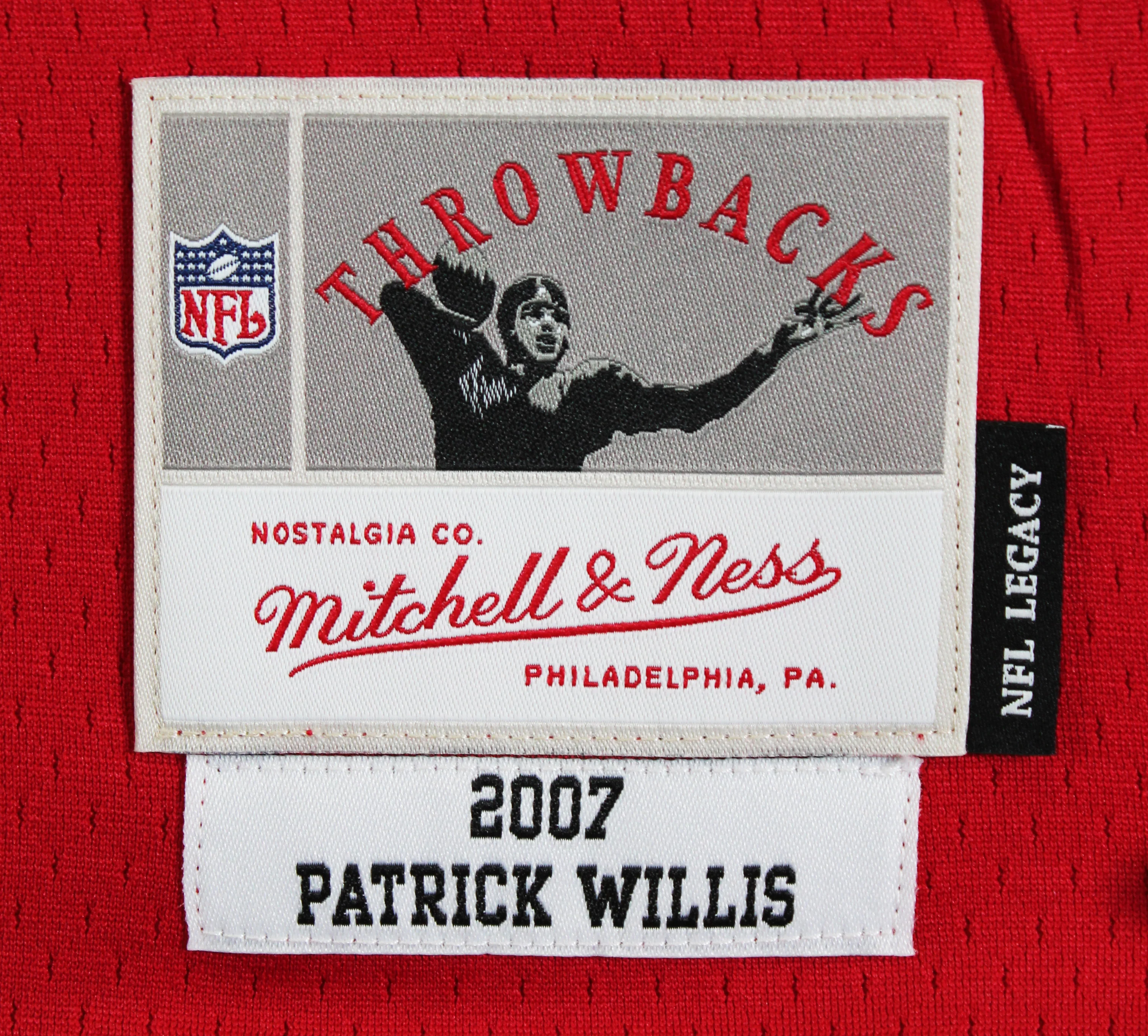 49ers Patrick Willis "HOF 24" Signed Red Mitchell & Ness Jersey BAS Witnessed - Image 7